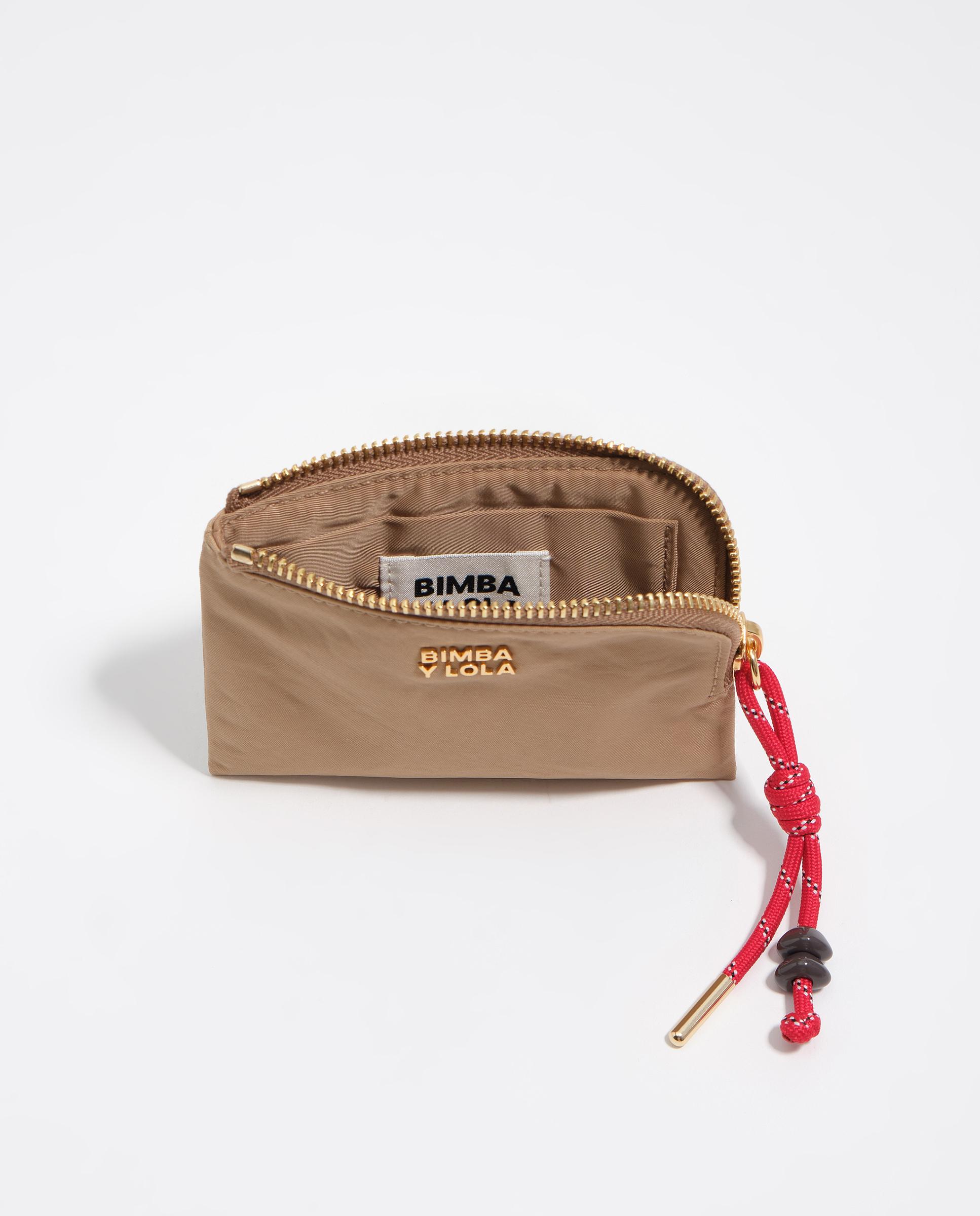 Porta-moedas em Nylon com Fecho Zip Camel-3