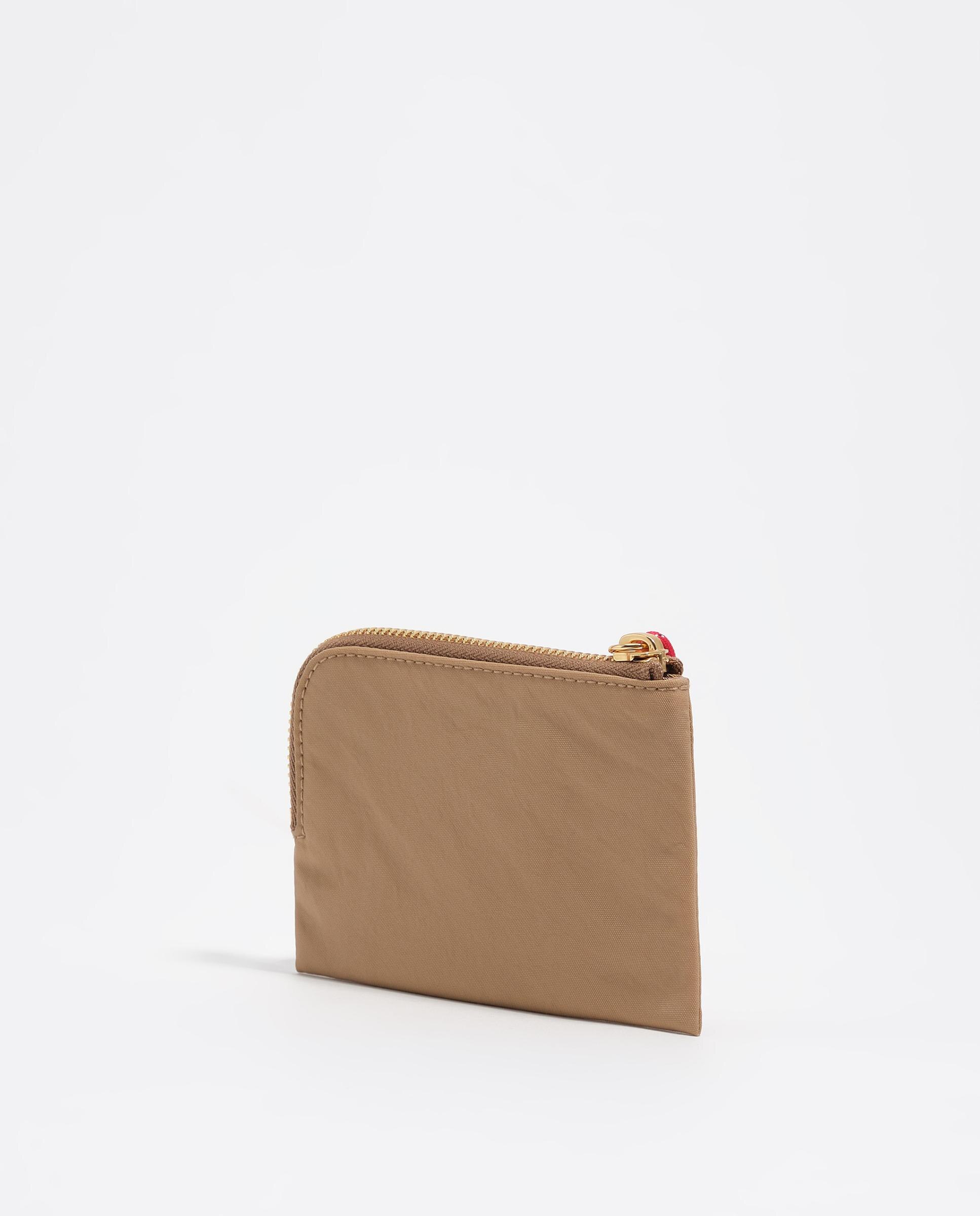 Porta-moedas em Nylon com Fecho Zip Camel-4