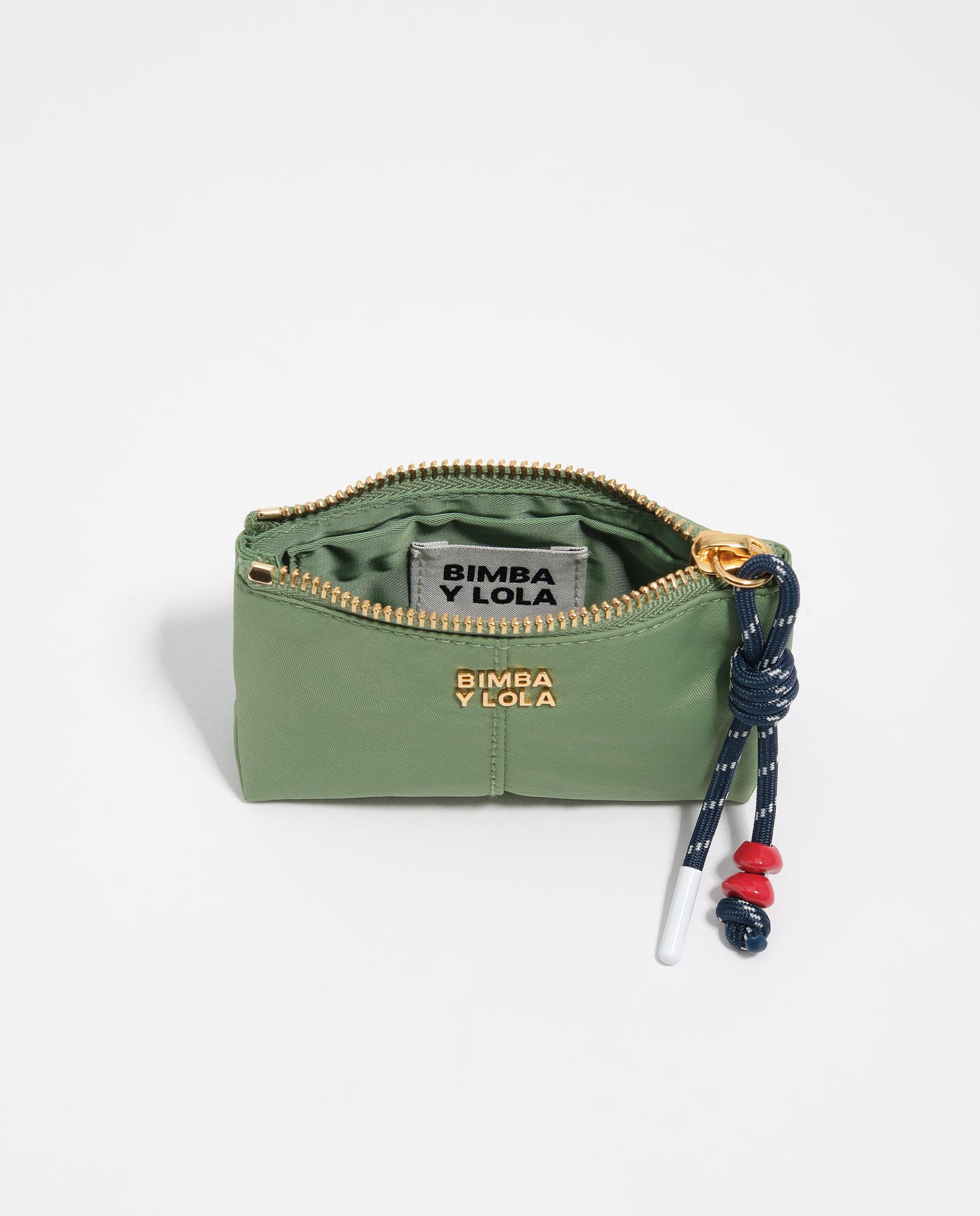 Porta-moedas em Nylon com Fecho Zip Verde-3