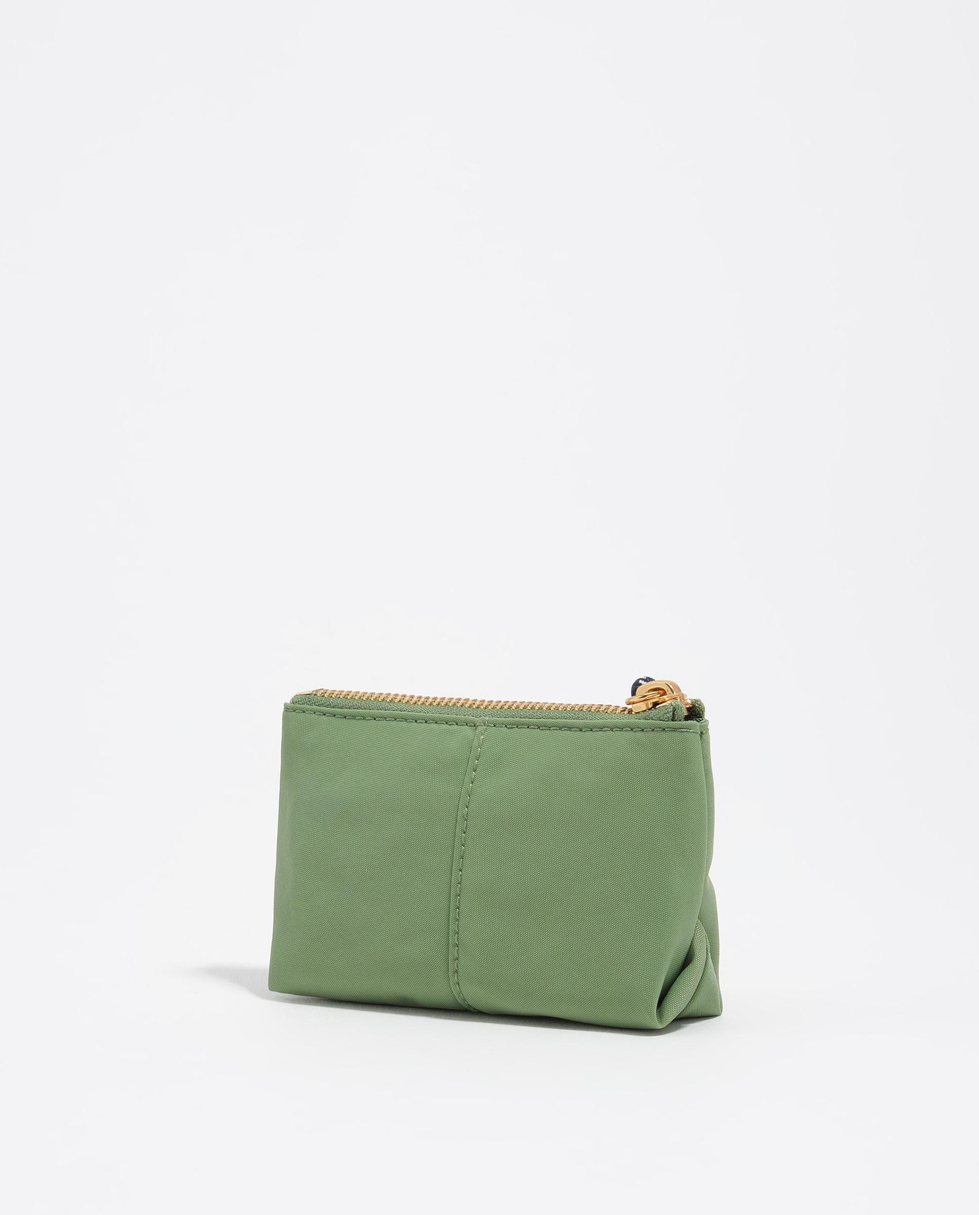 Porta-moedas em Nylon com Fecho Zip Verde-4
