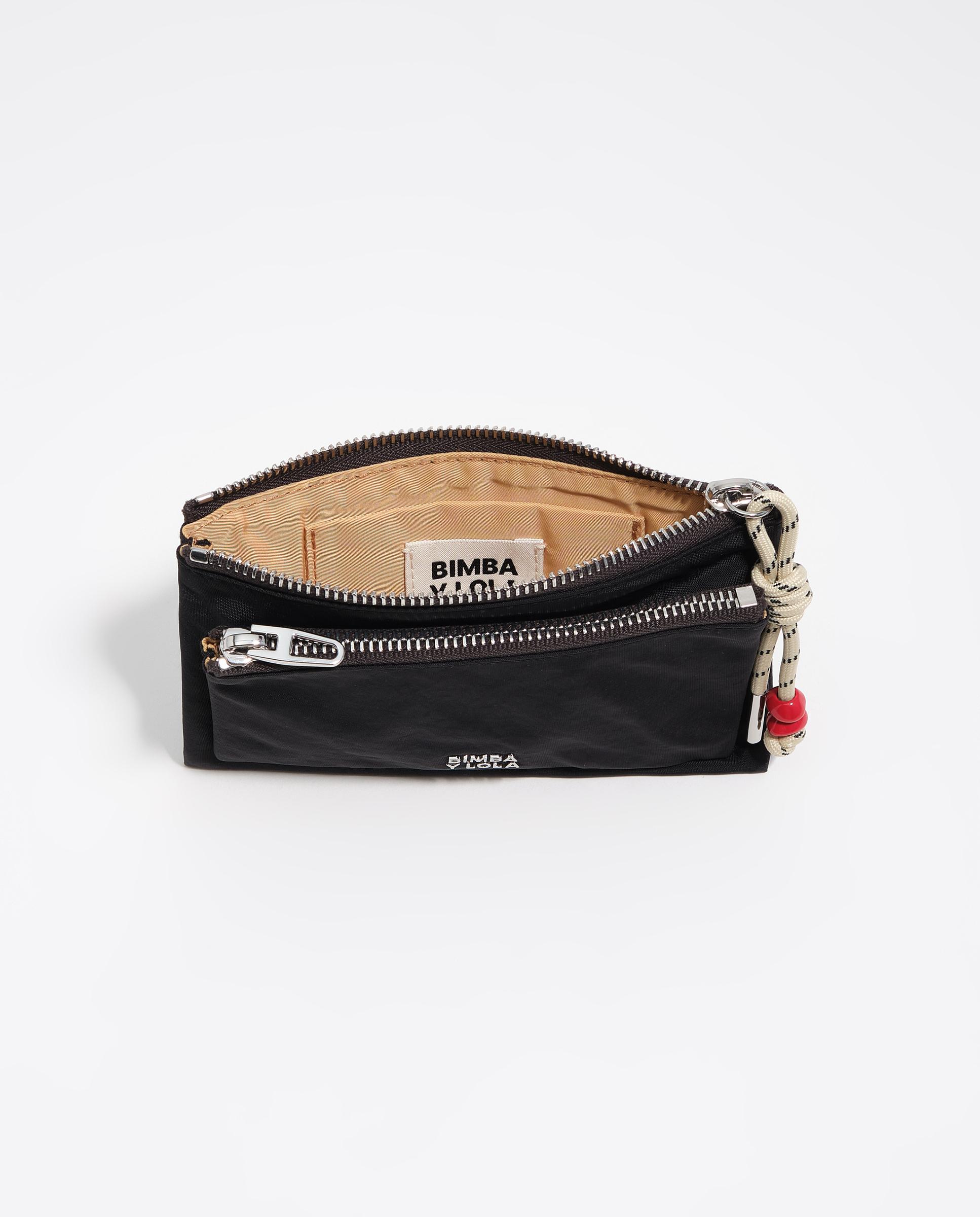 Carteira Pocket Nylon com Fecho Zip Preto-3