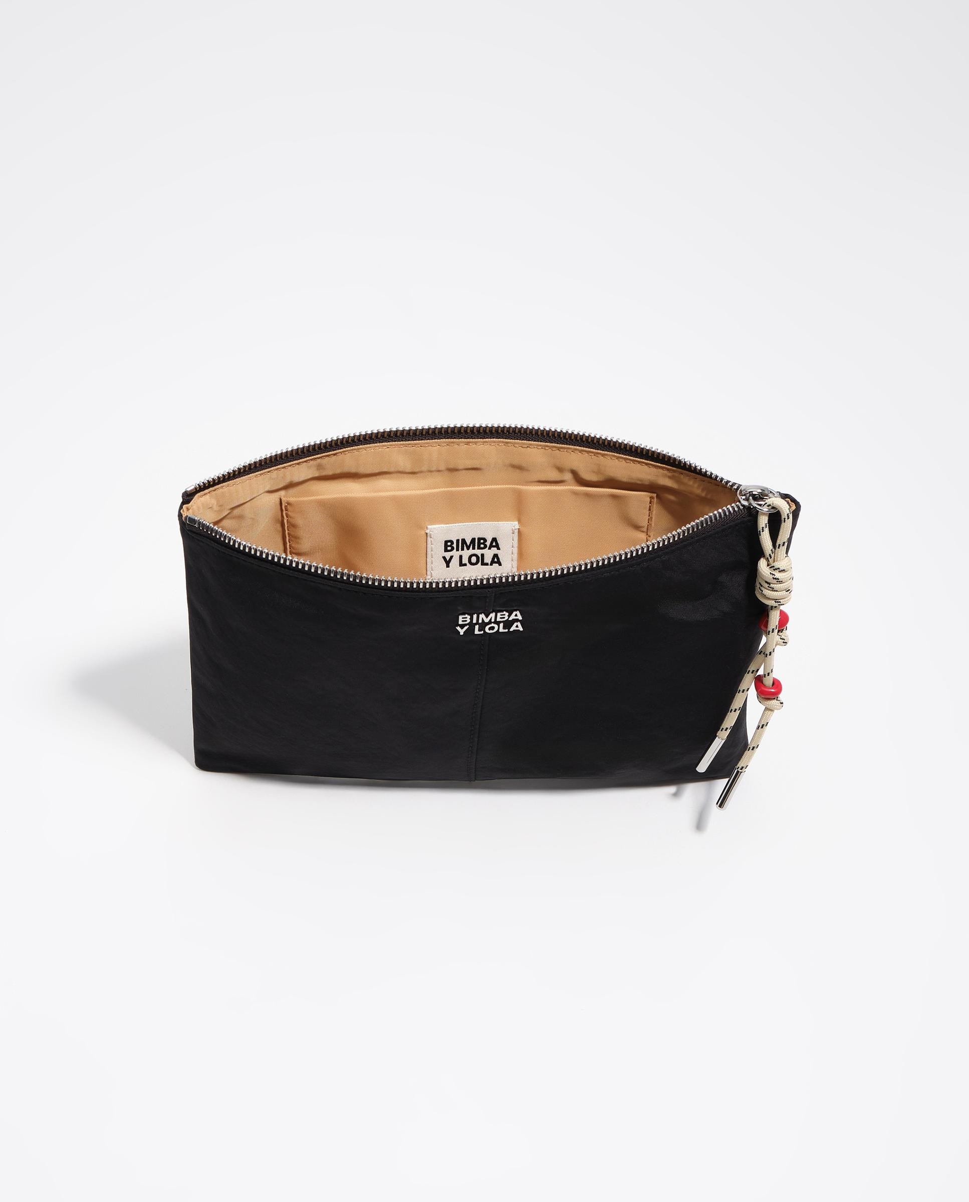 Necessaire de Nylon com Fecho Zip Preto-3