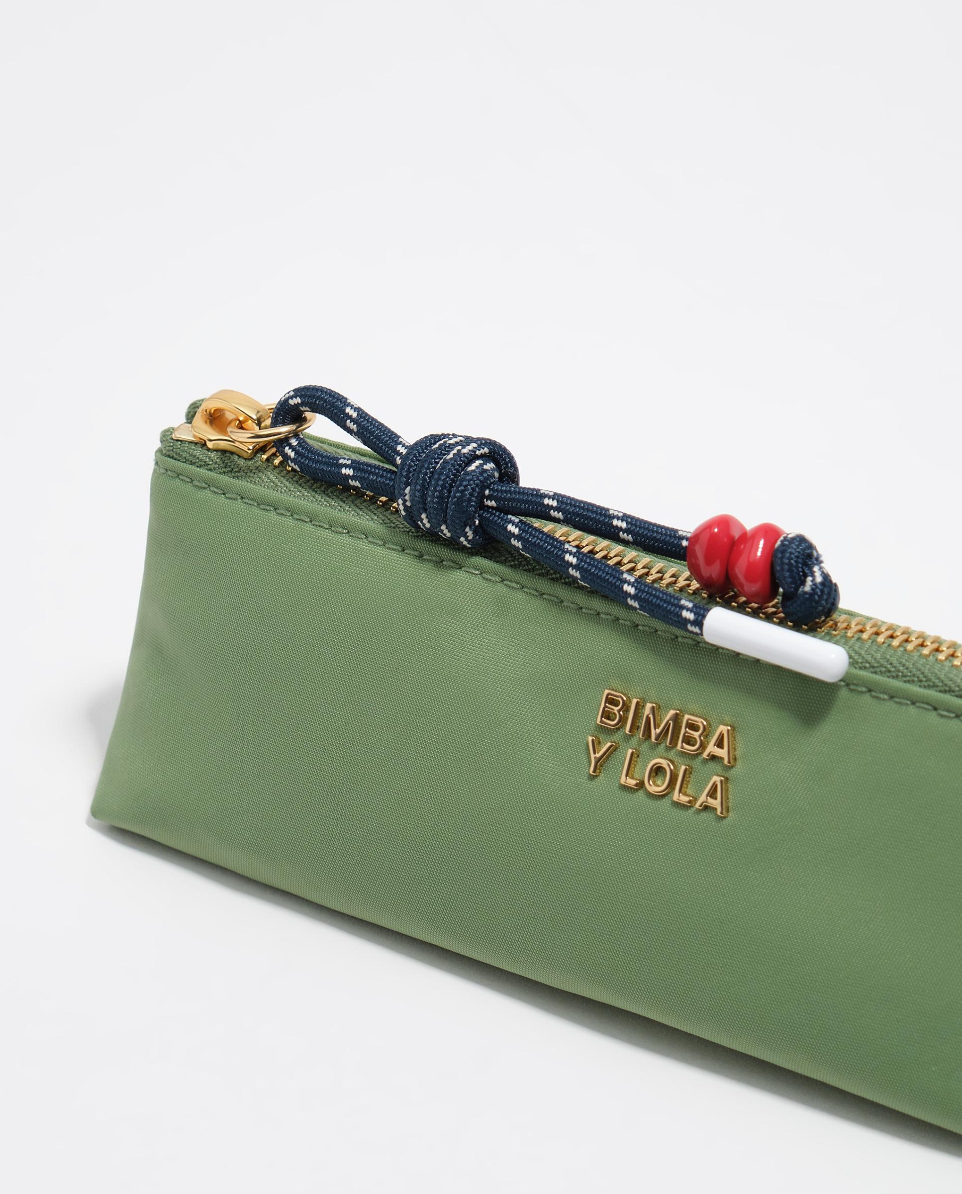 Estojo de Nylon com Fecho Zip Verde-2