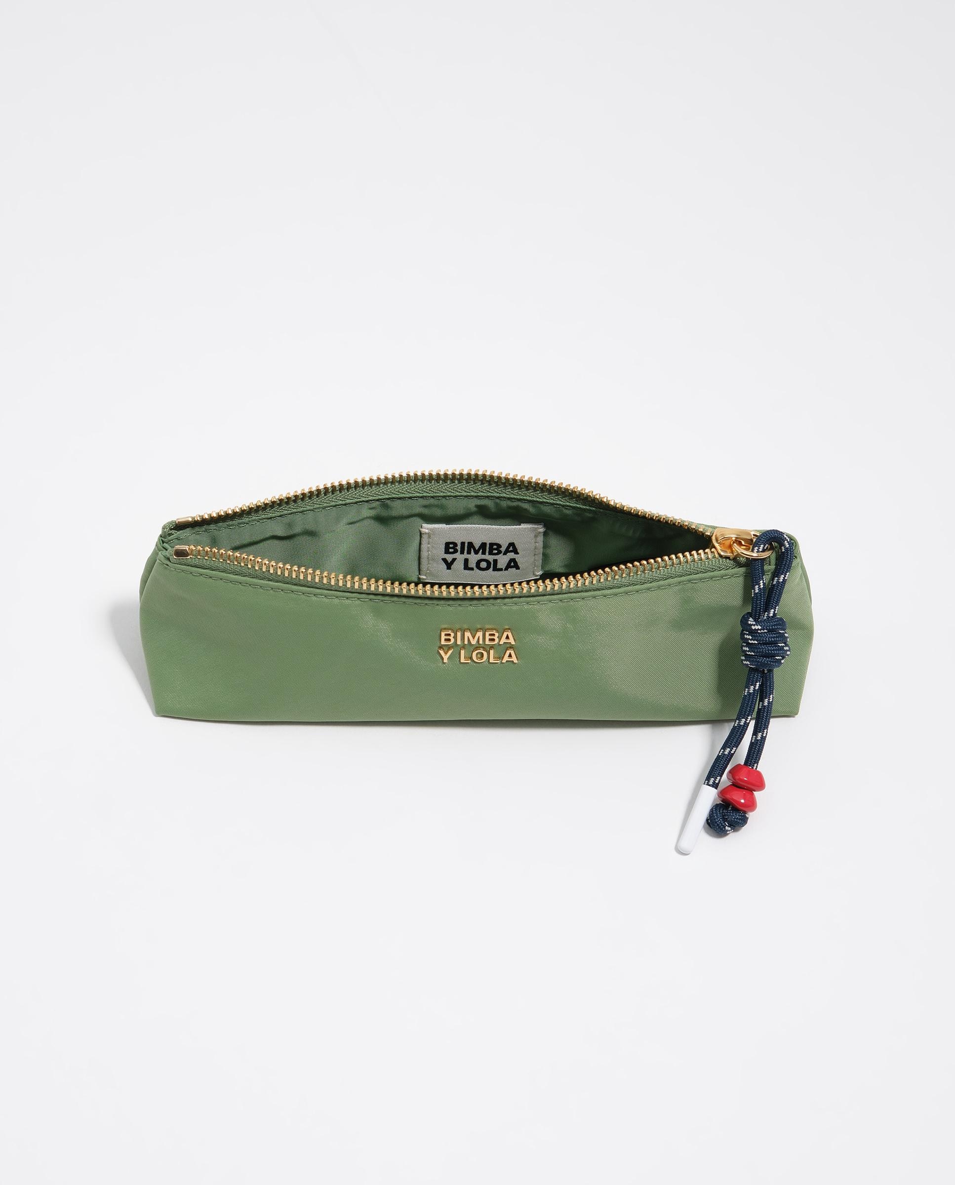 Estojo de Nylon com Fecho Zip Verde-3