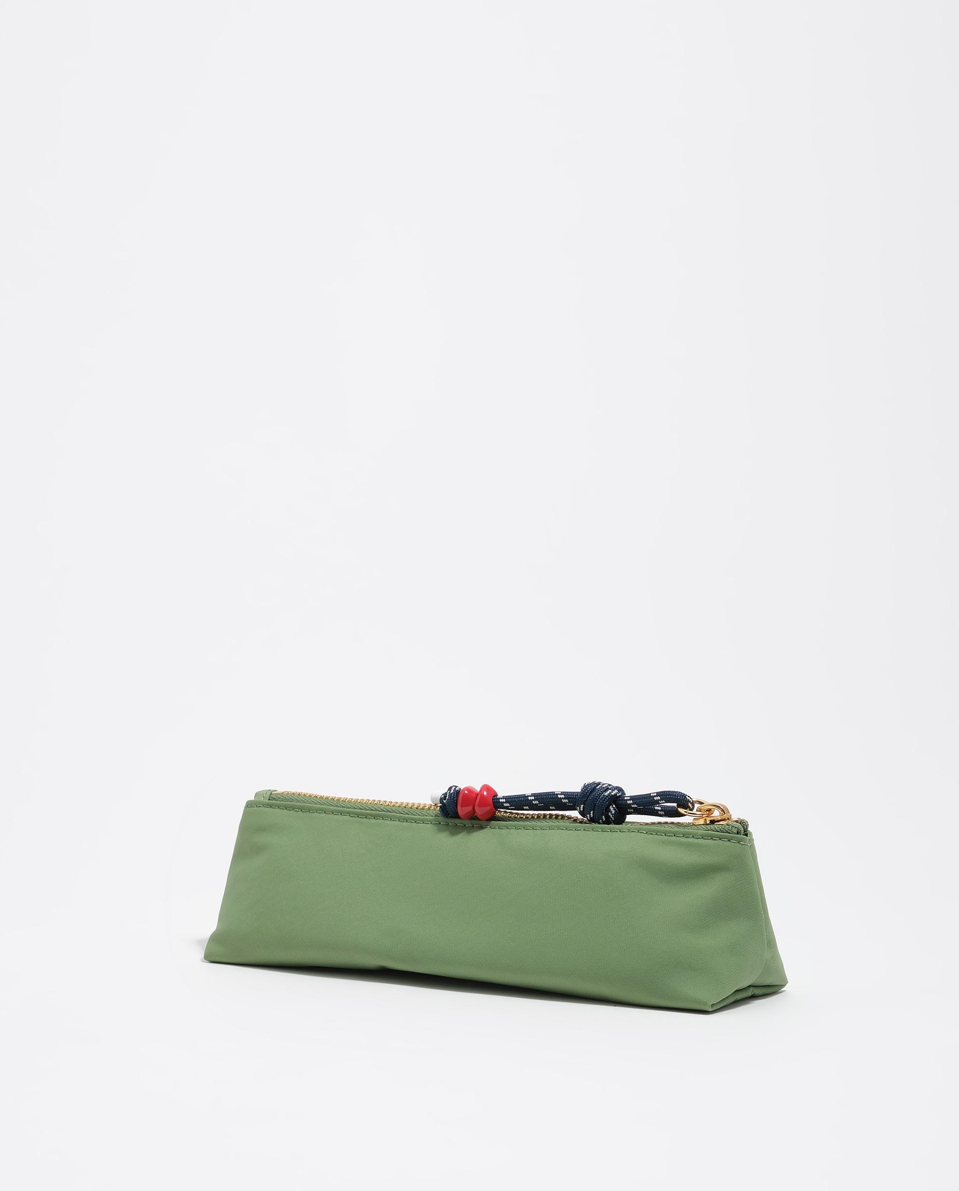 Estojo de Nylon com Fecho Zip Verde-4