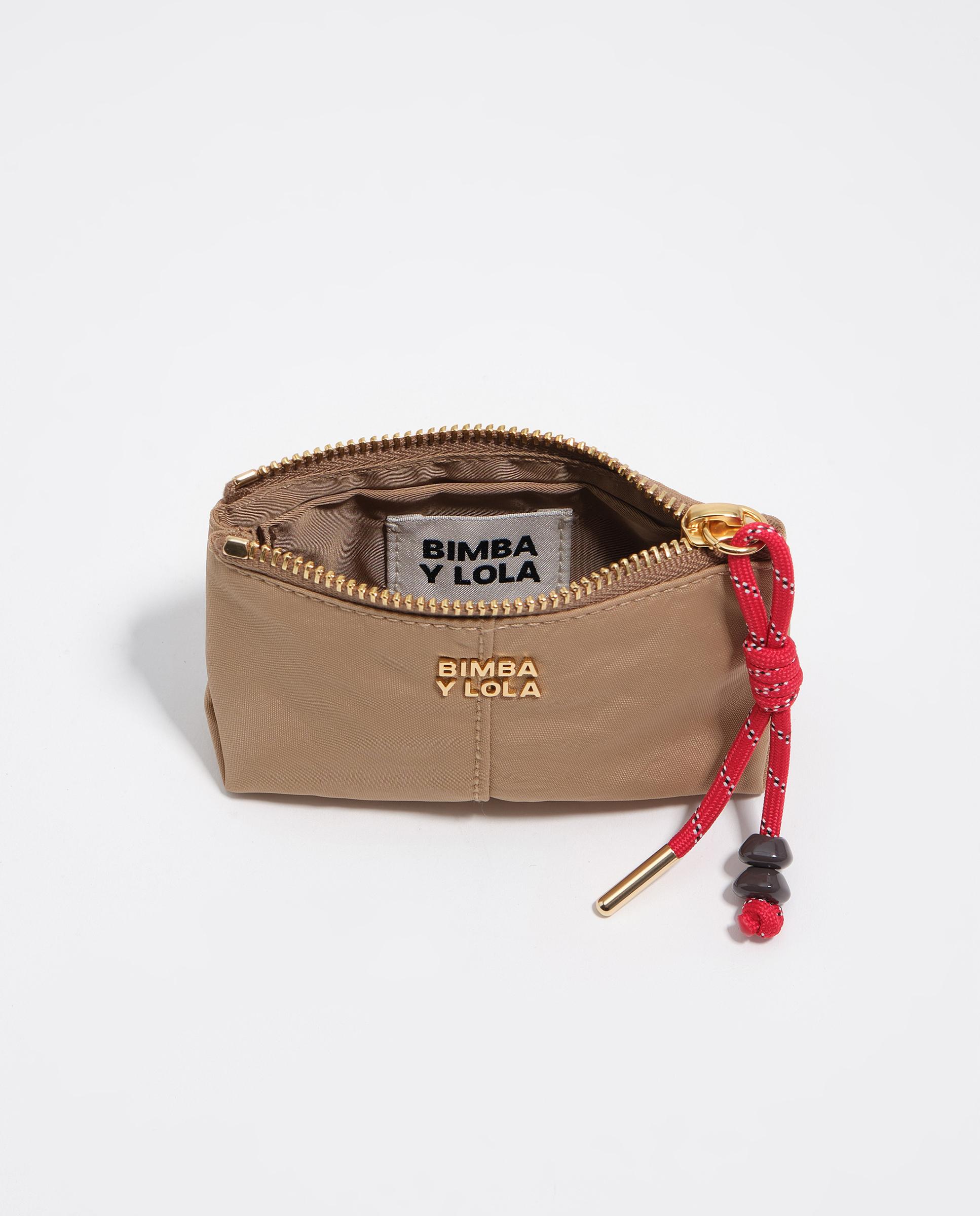 Porta-moedas em Nylon com Fecho Zip Camel-3