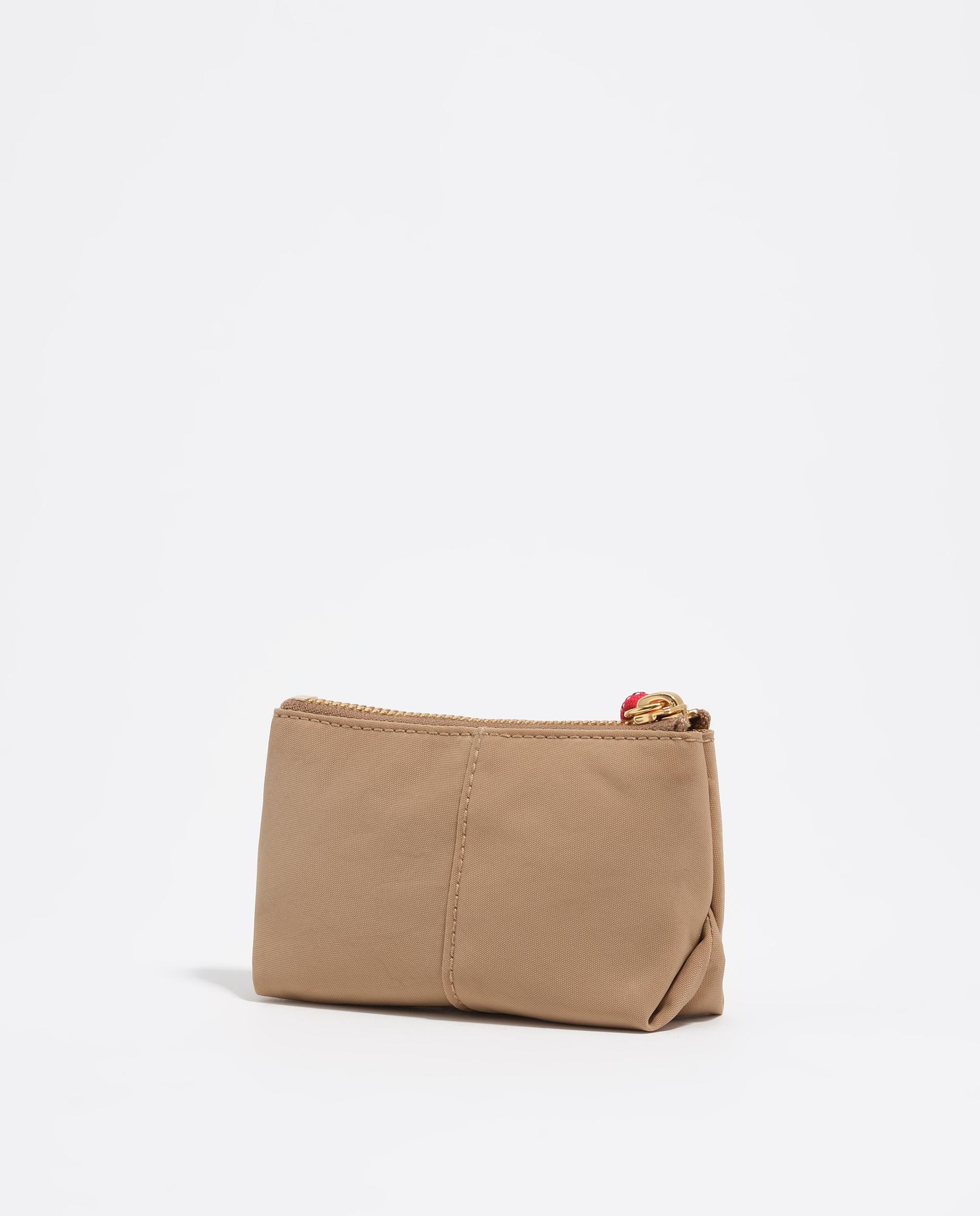 Porta-moedas em Nylon com Fecho Zip Camel-4