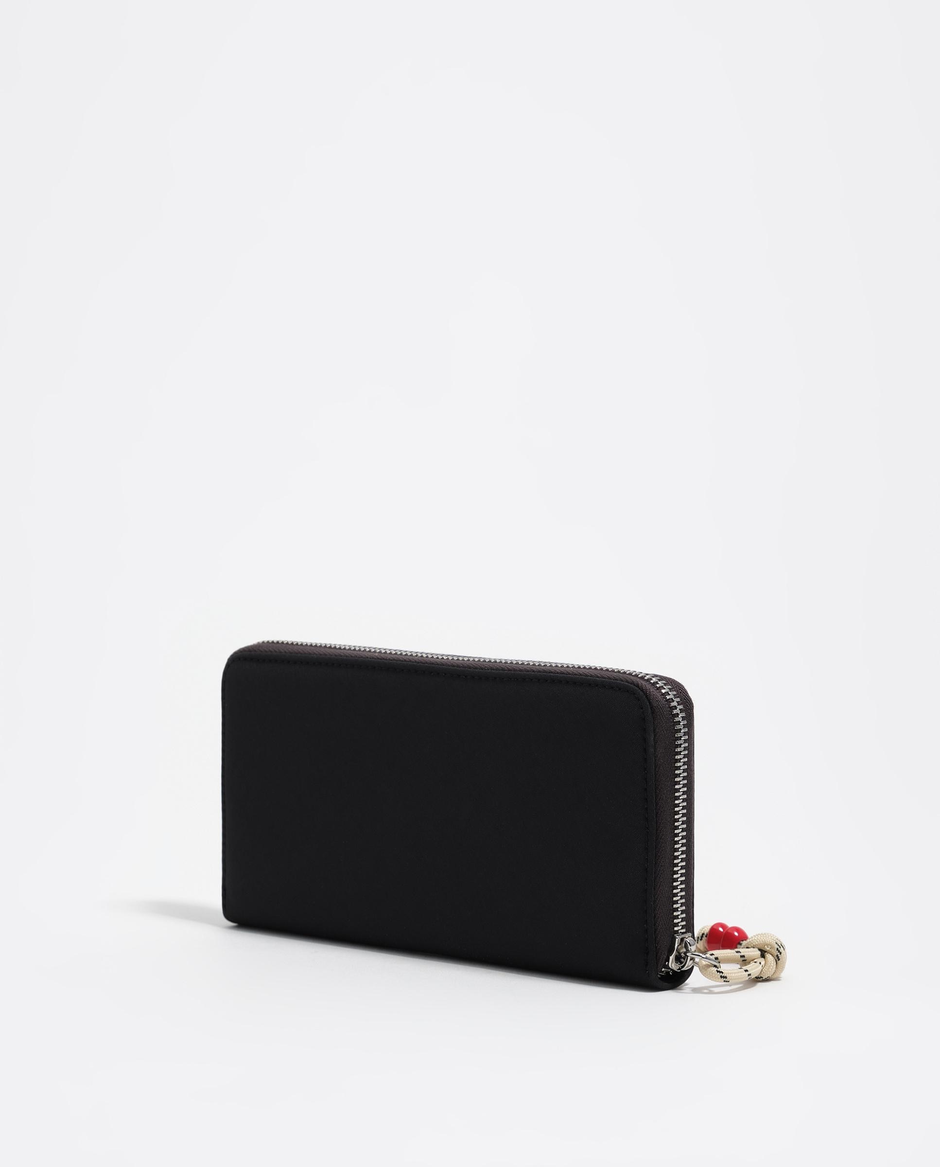 Carteira Grande com Fecho Zip Preto-4