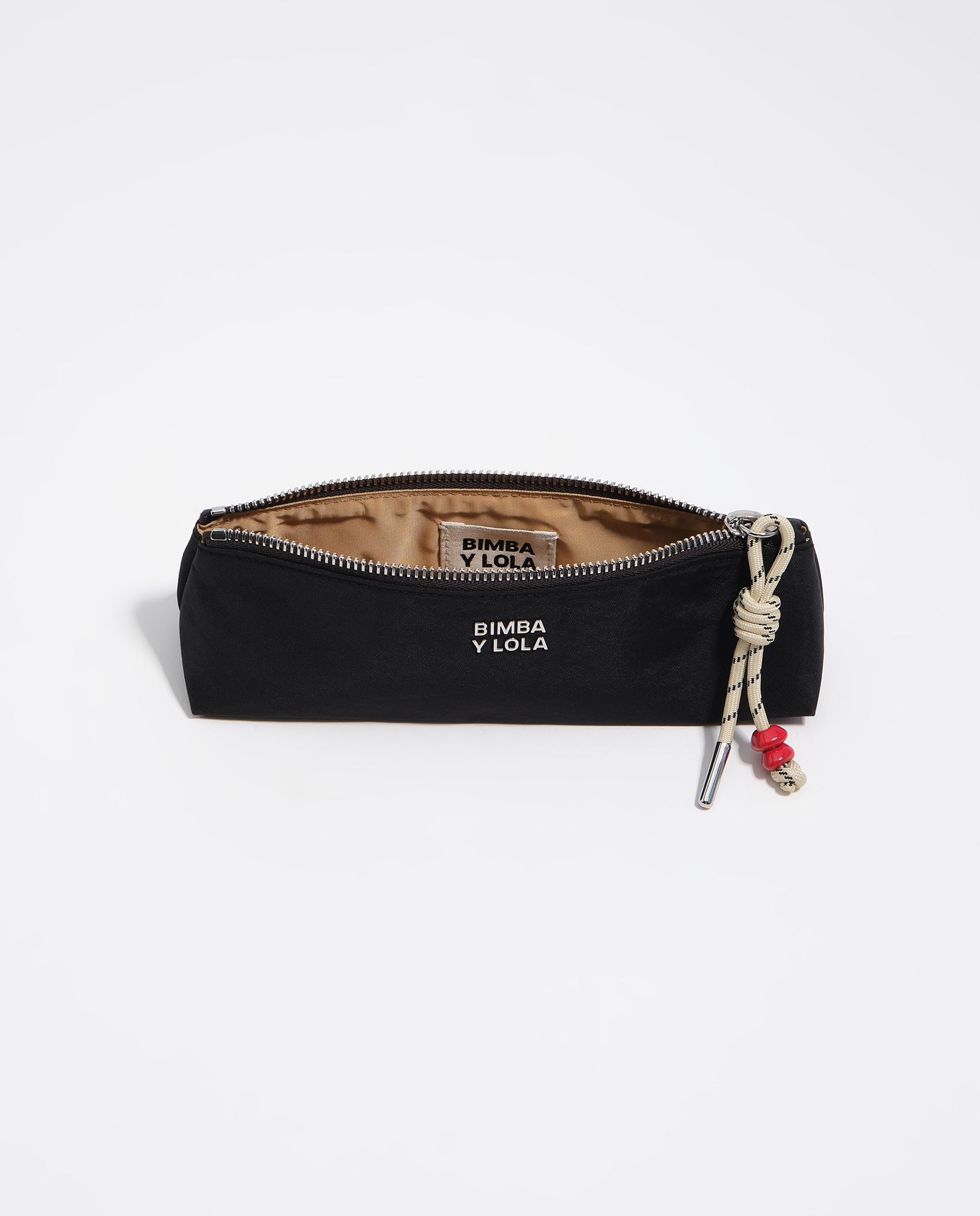 Estojo de Nylon com Fecho Zip Preto-3