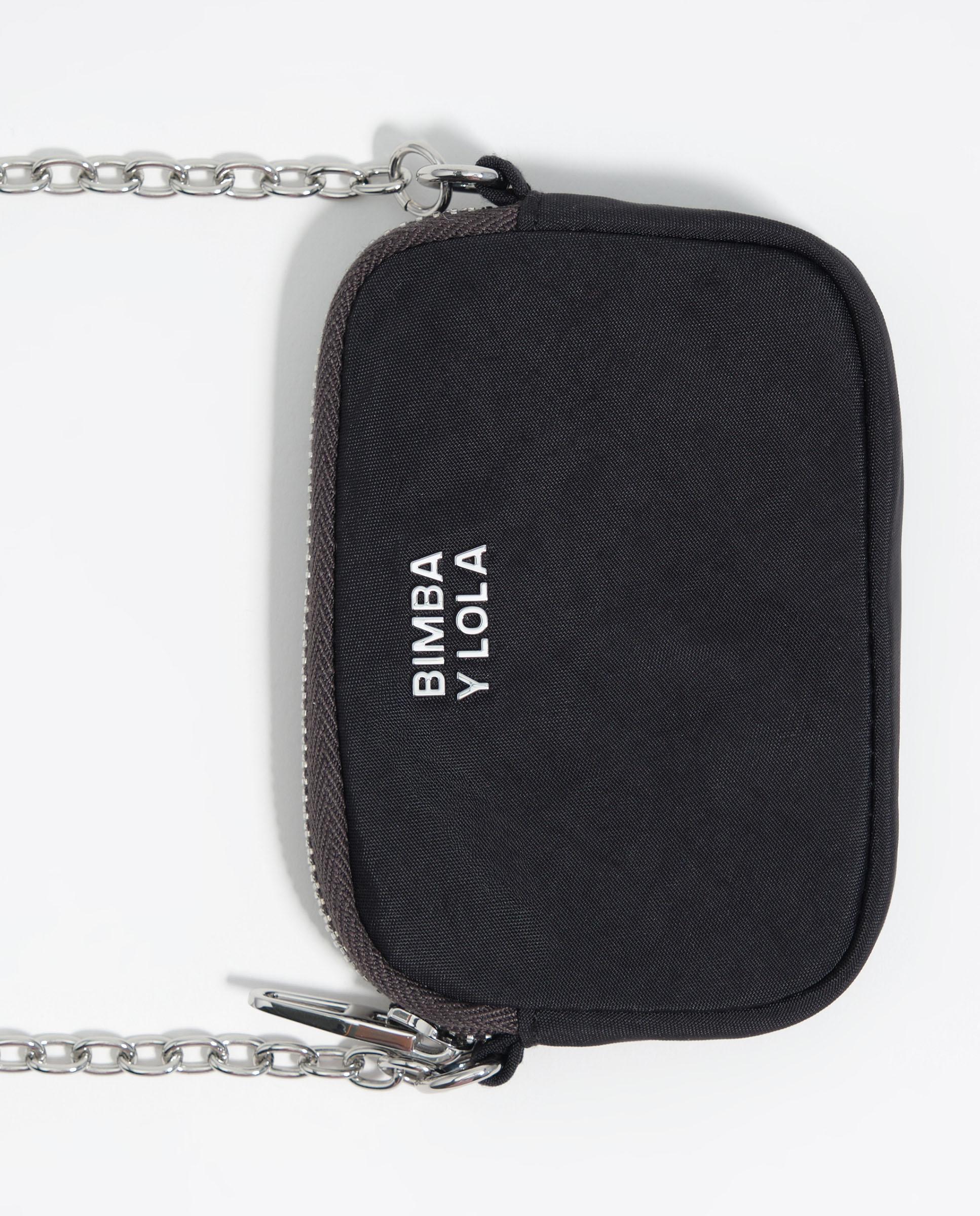 Porta-moedas de Nylon com Fecho Zip Grafite-2