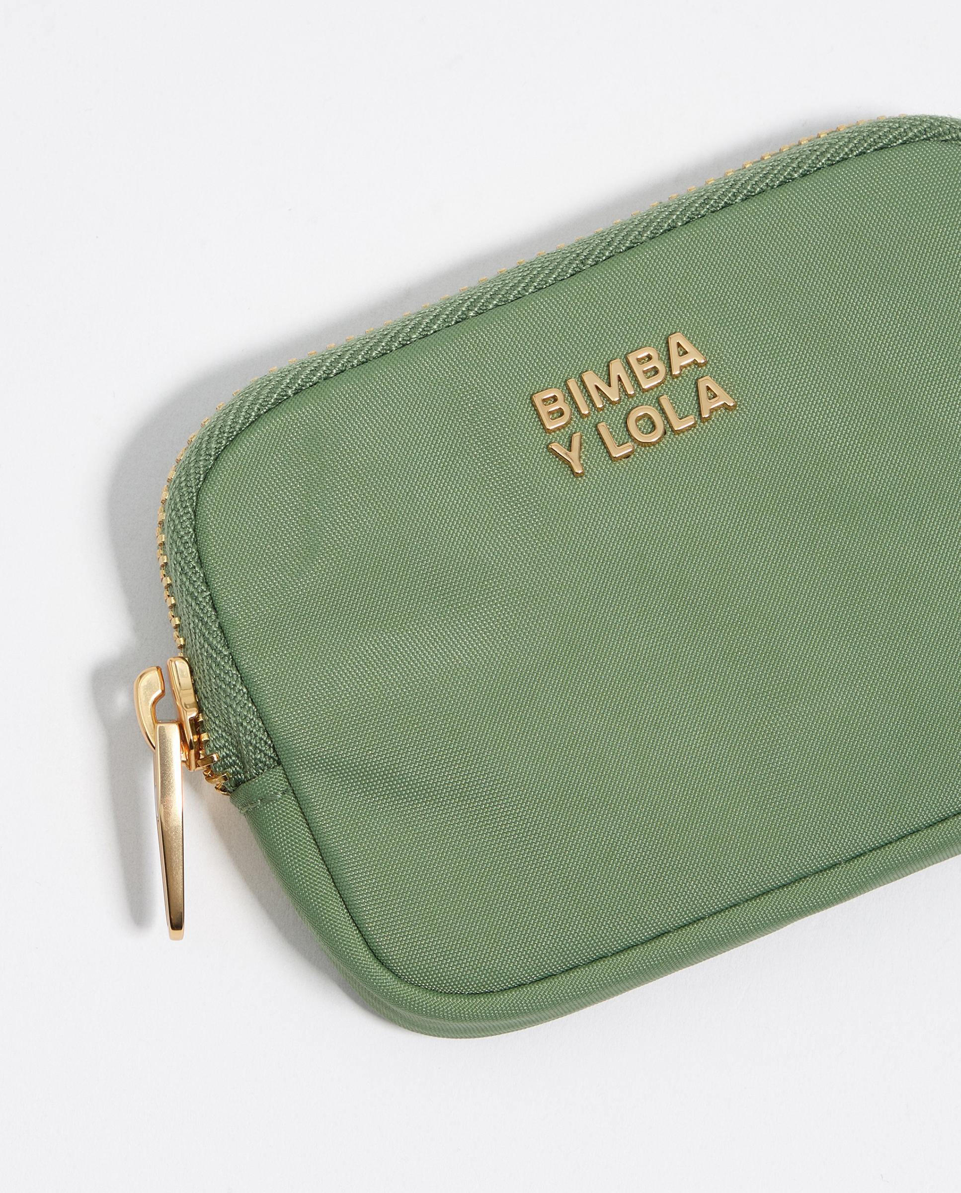 Porta-moedas em Nylon com Fecho Zip Verde-2