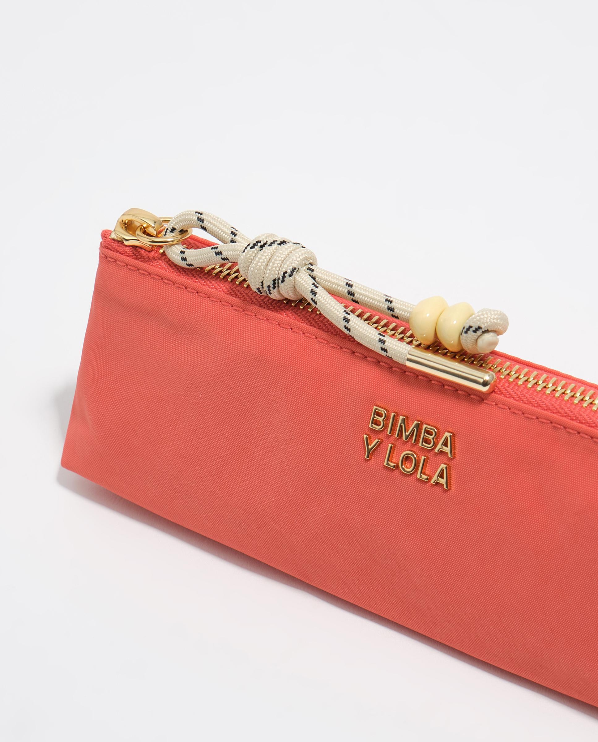 Estojo de Nylon com Fecho Zip Coral-2