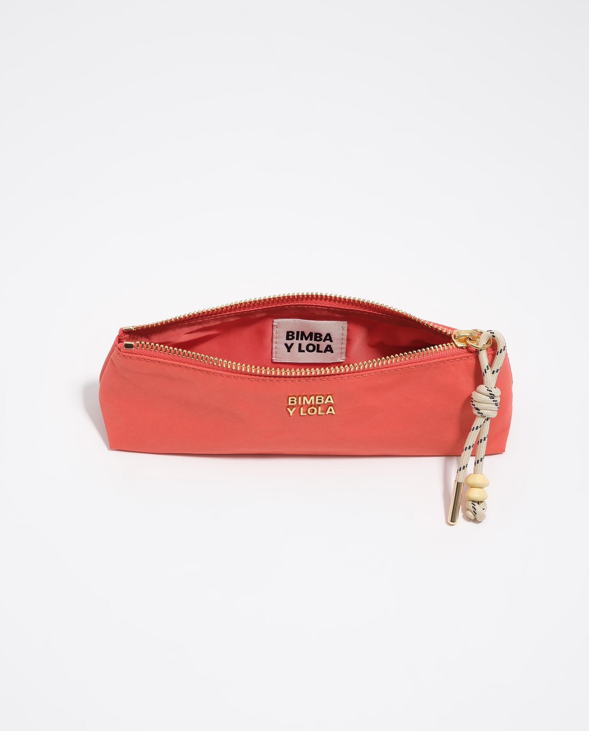 Estojo de Nylon com Fecho Zip Coral-3