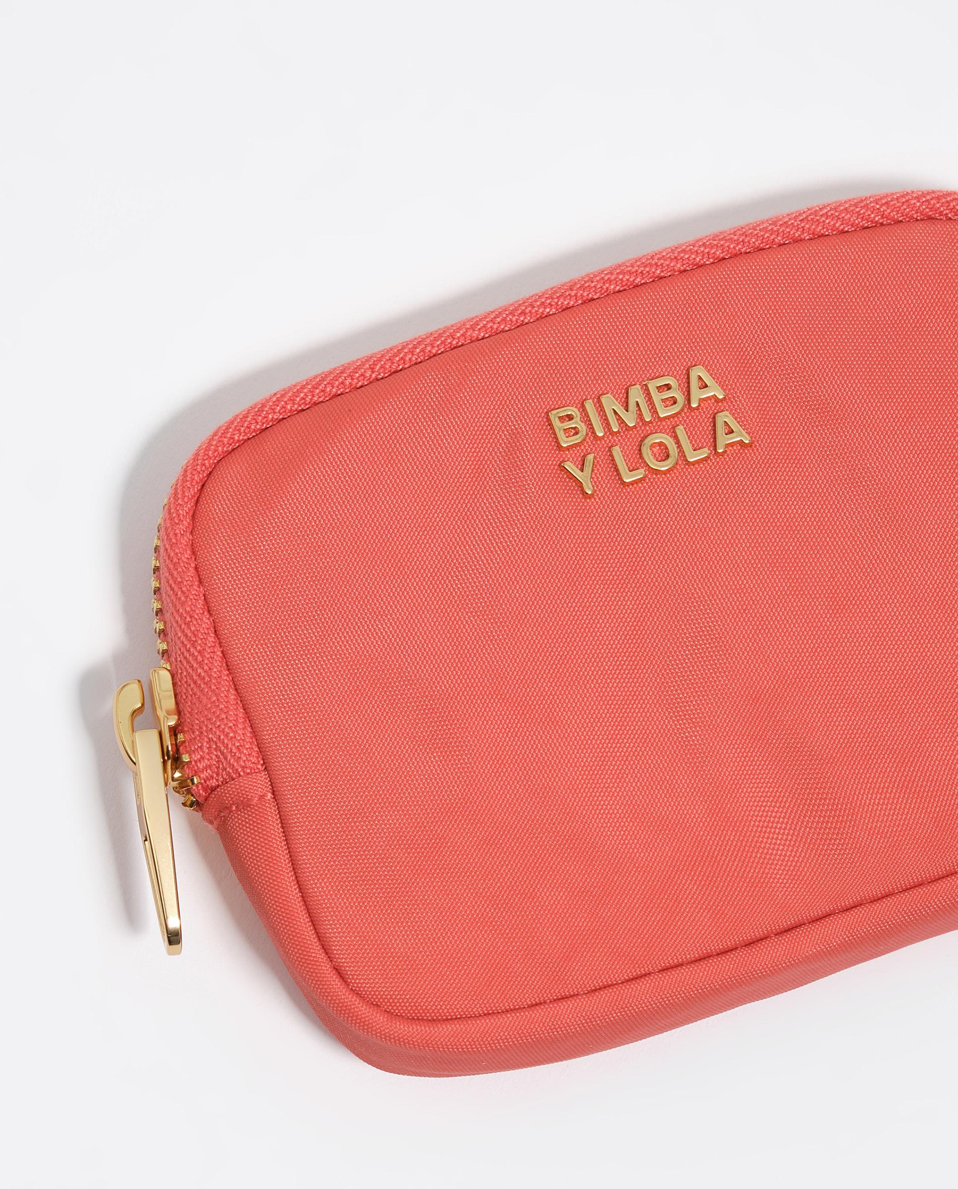 Porta-moedas em Nylon com Fecho Zip Coral-2