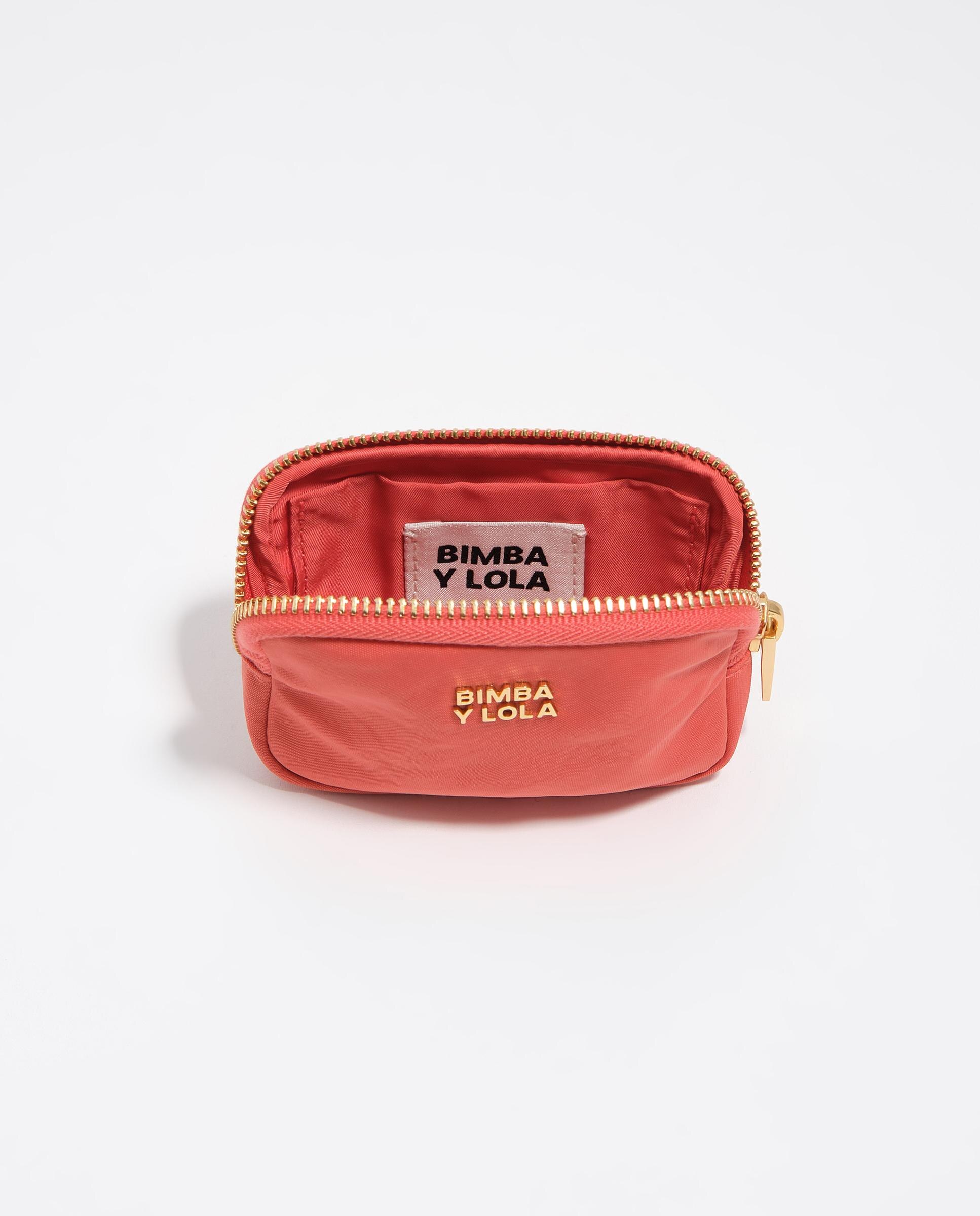 Porta-moedas em Nylon com Fecho Zip Coral-3