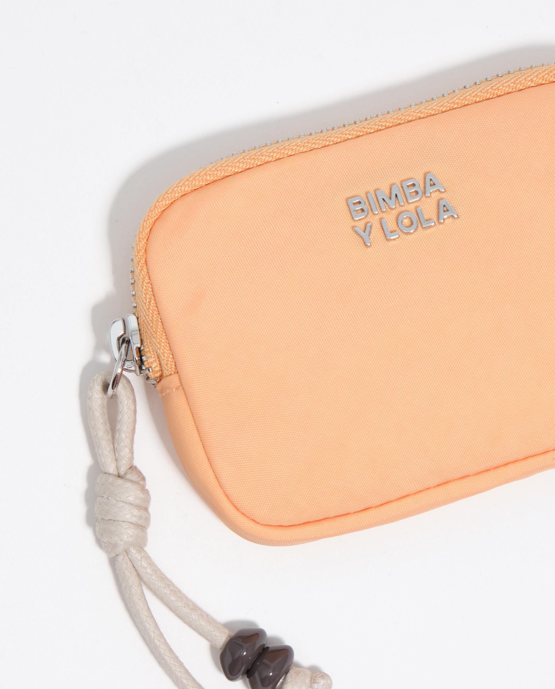 Porta-moedas de Nylon com Fecho Zip Laranja-3