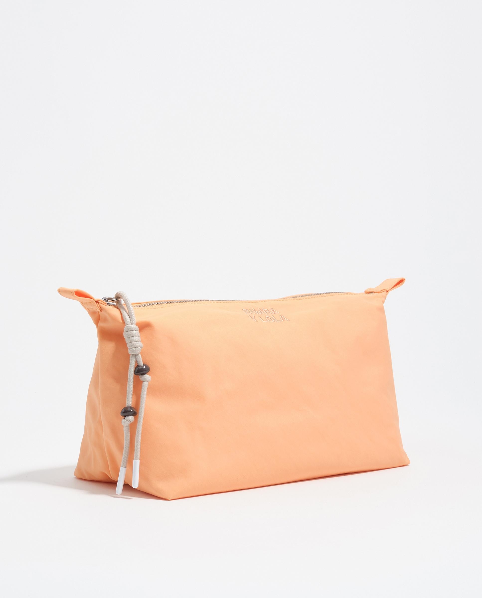 Necessaire Trapézio Grande de Nylon Laranja-2