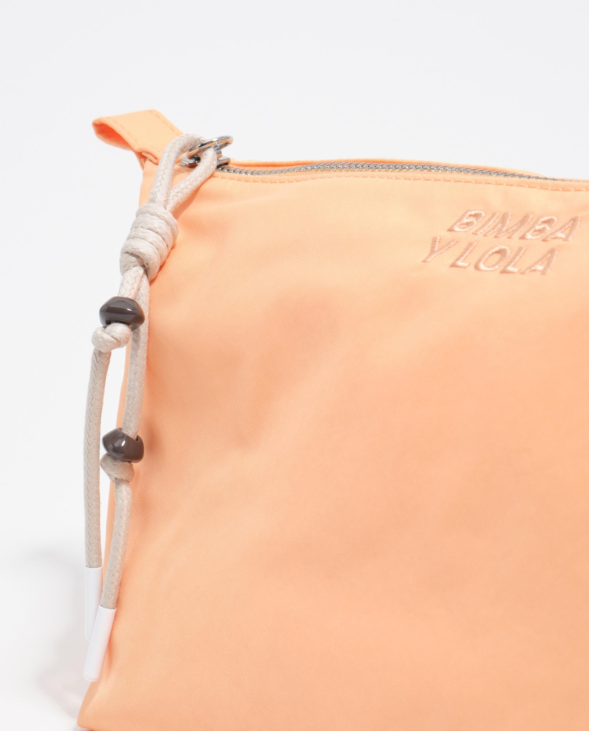 Necessaire Trapézio Grande de Nylon Laranja-3