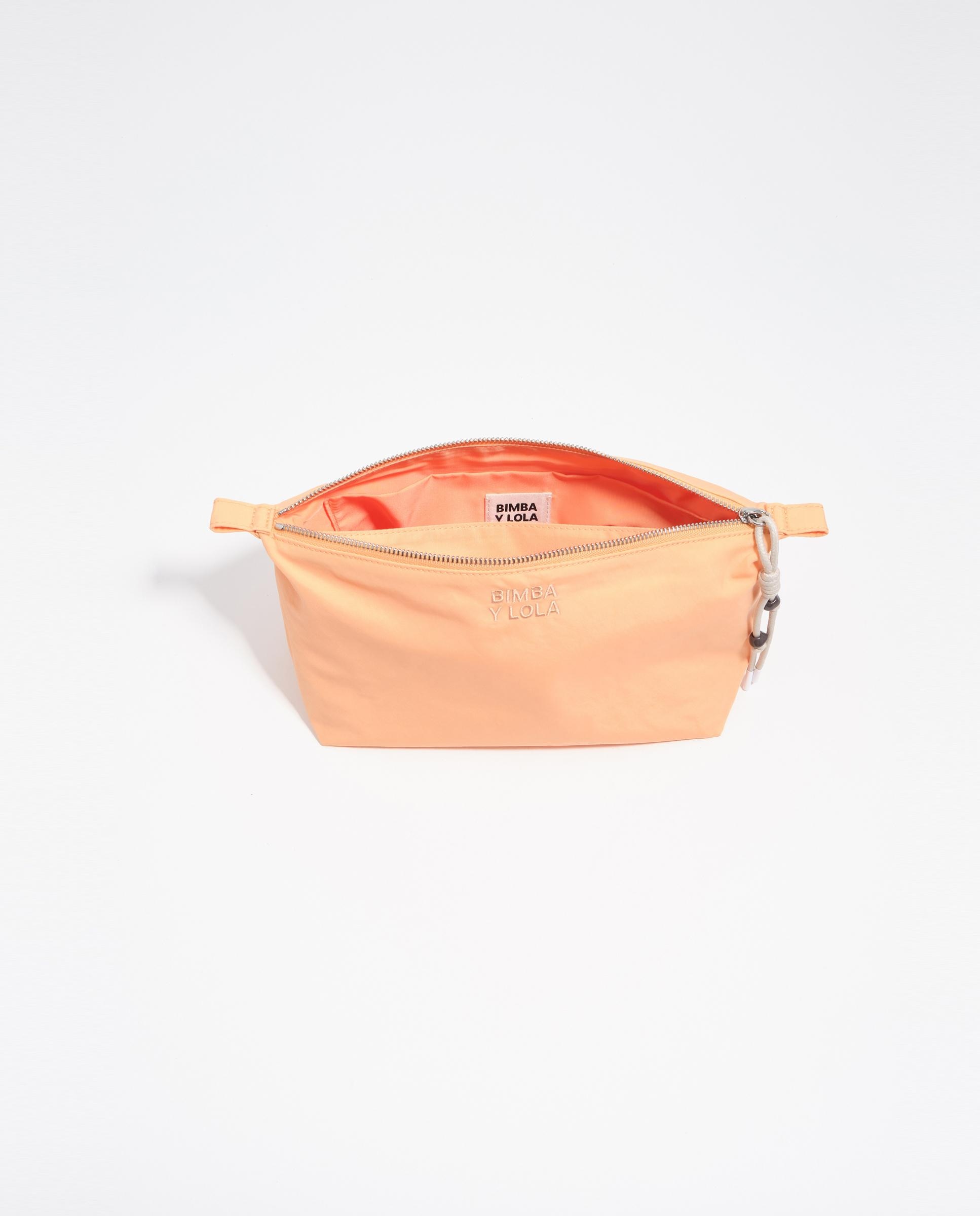 Necessaire Trapézio Grande de Nylon Laranja-4
