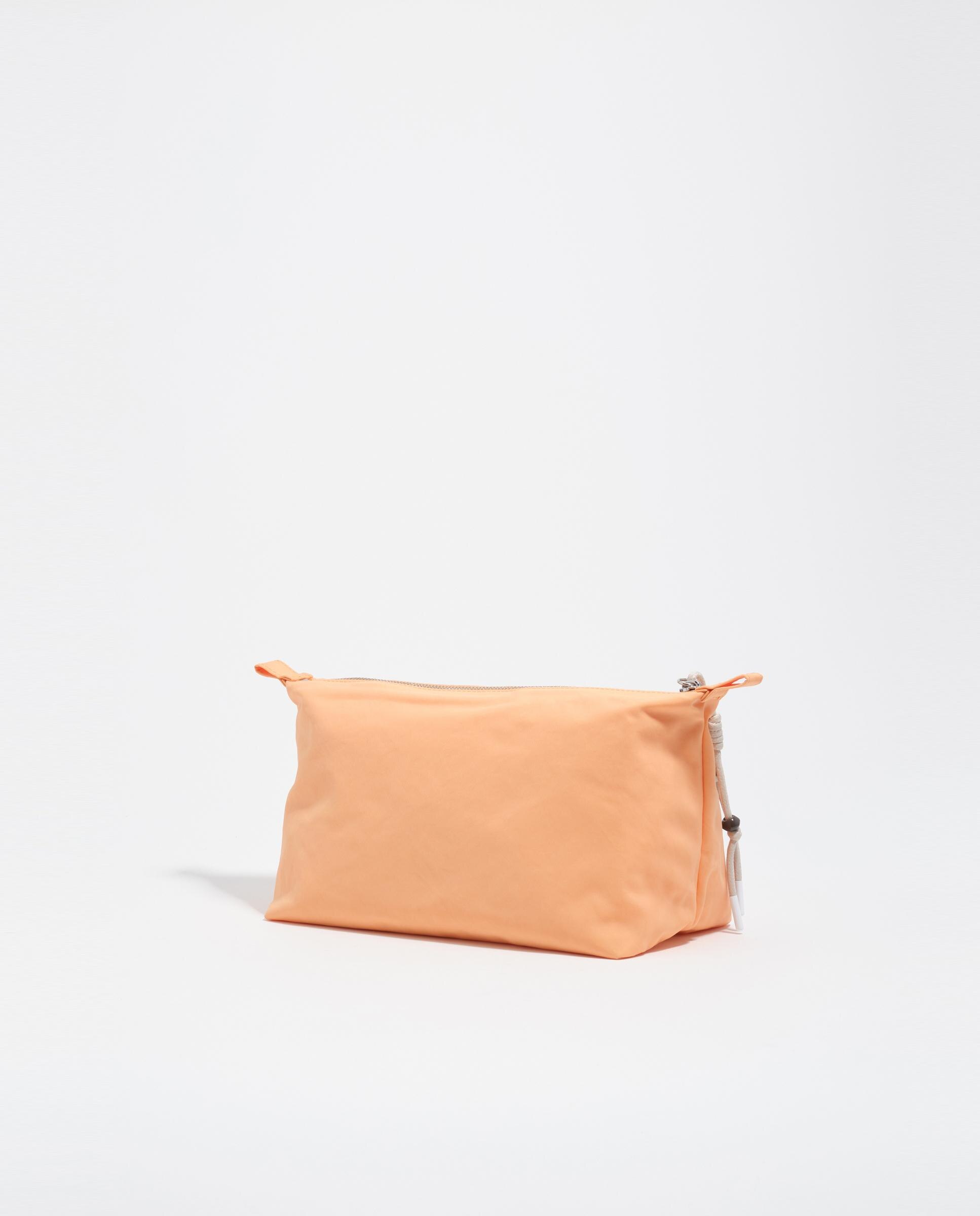 Necessaire Trapézio Grande de Nylon Laranja-5