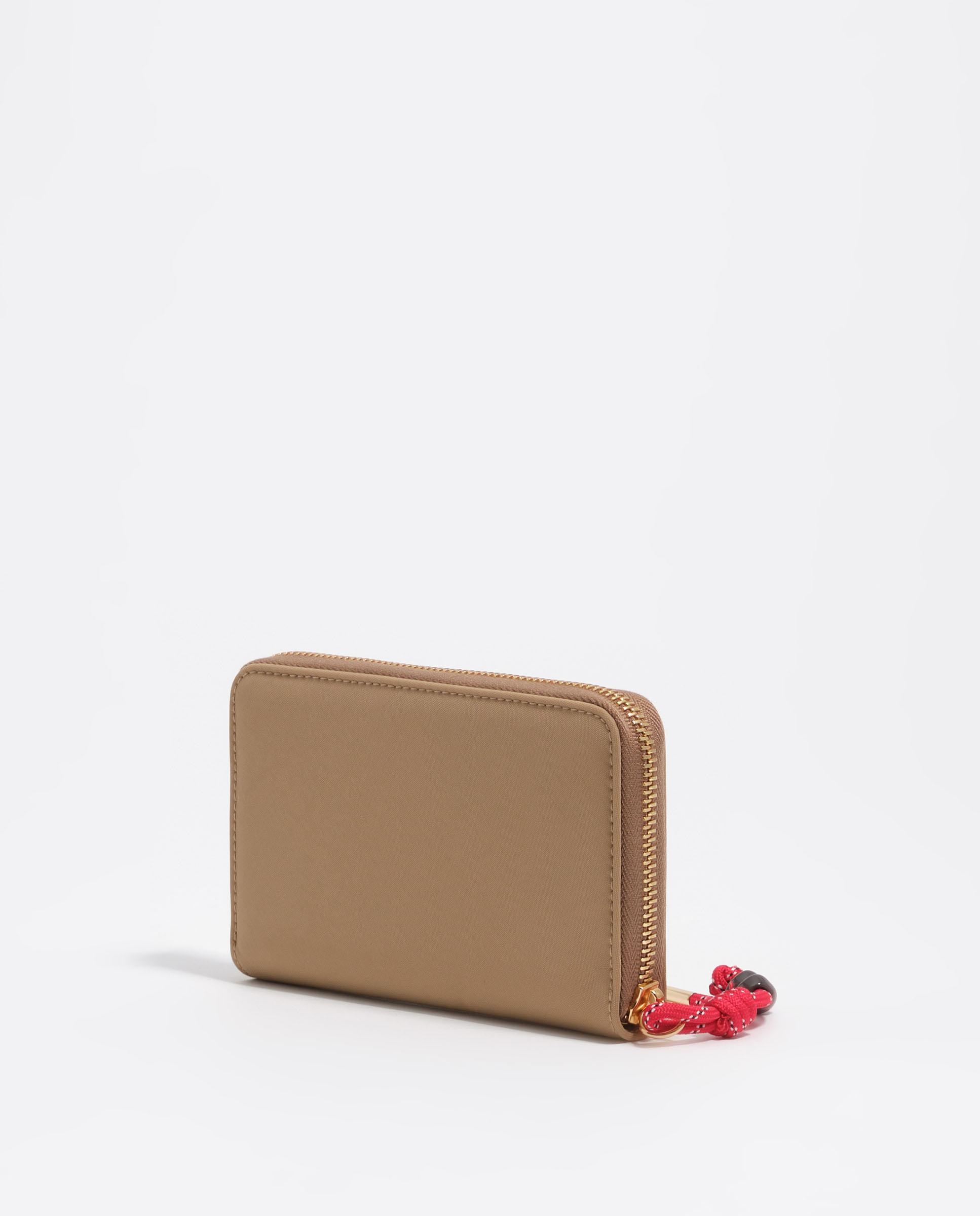 Carteira Média com Fecho Zip Camel-4