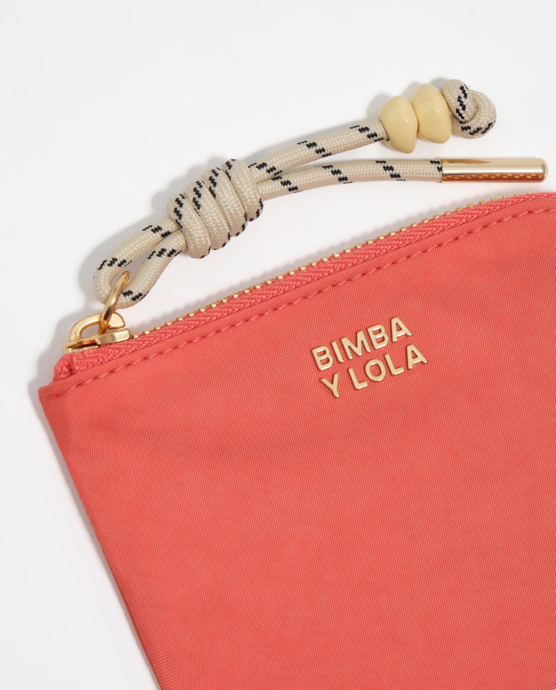 Porta-moedas em Nylon com Fecho Zip Coral-2