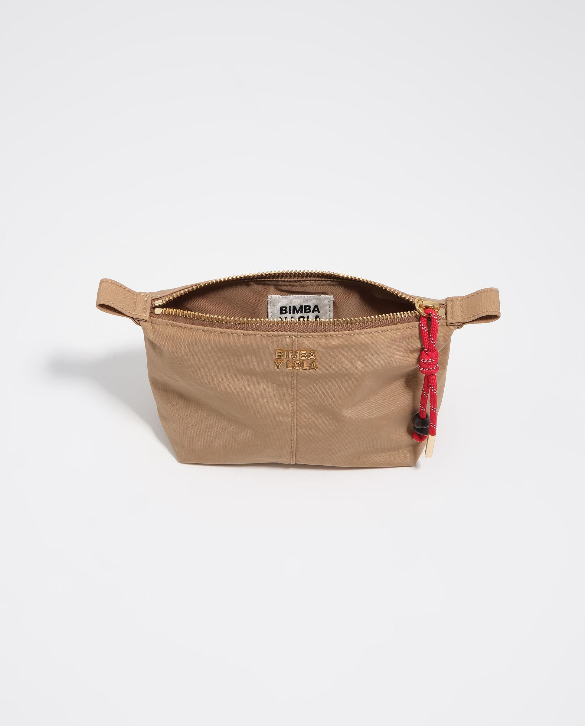 Necessaire Trapézio Nylon Camel-3