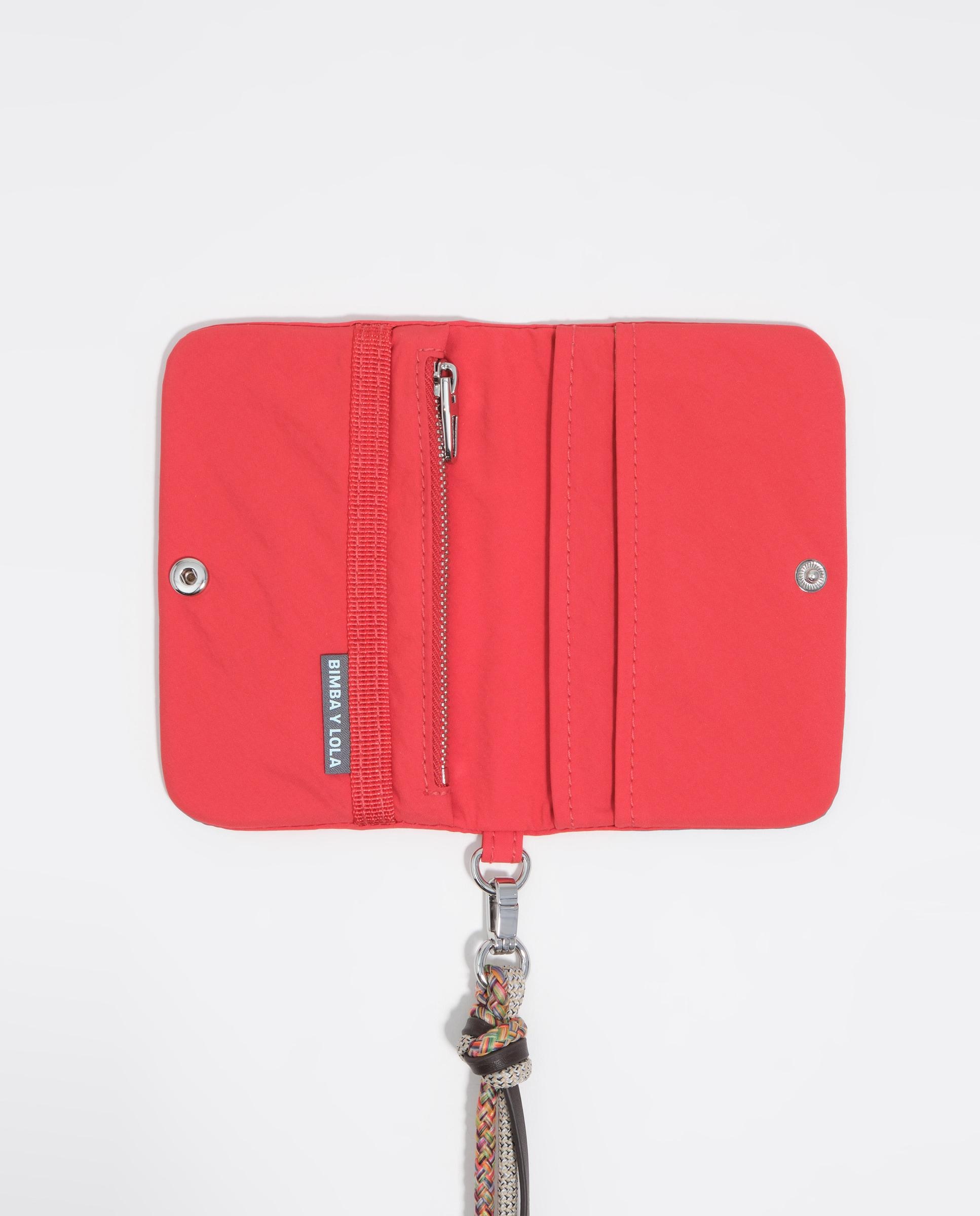 Carteira com Aba Pequena Nylon Coral-4