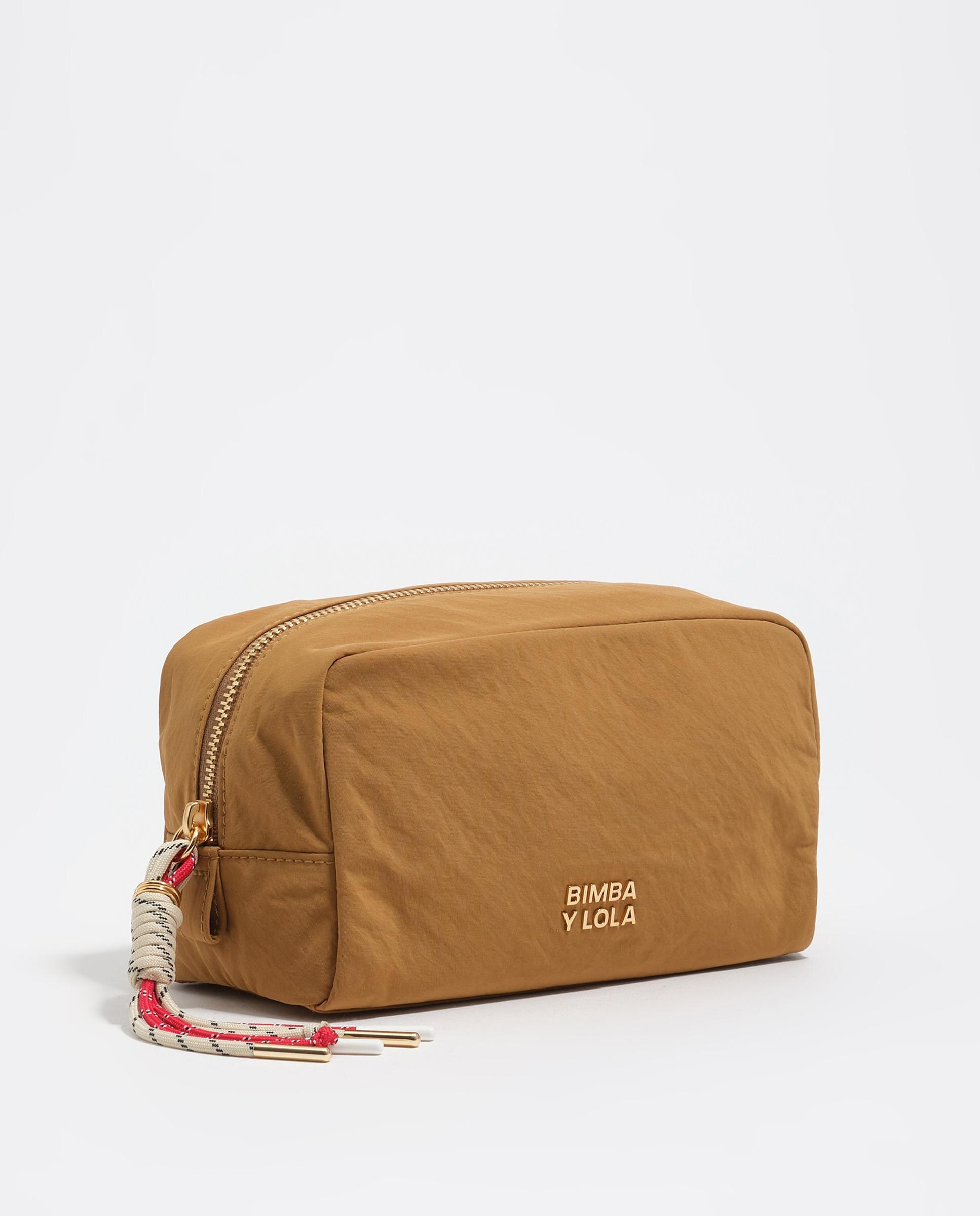 Necessaire Pequeno Nylon Caramelo-2