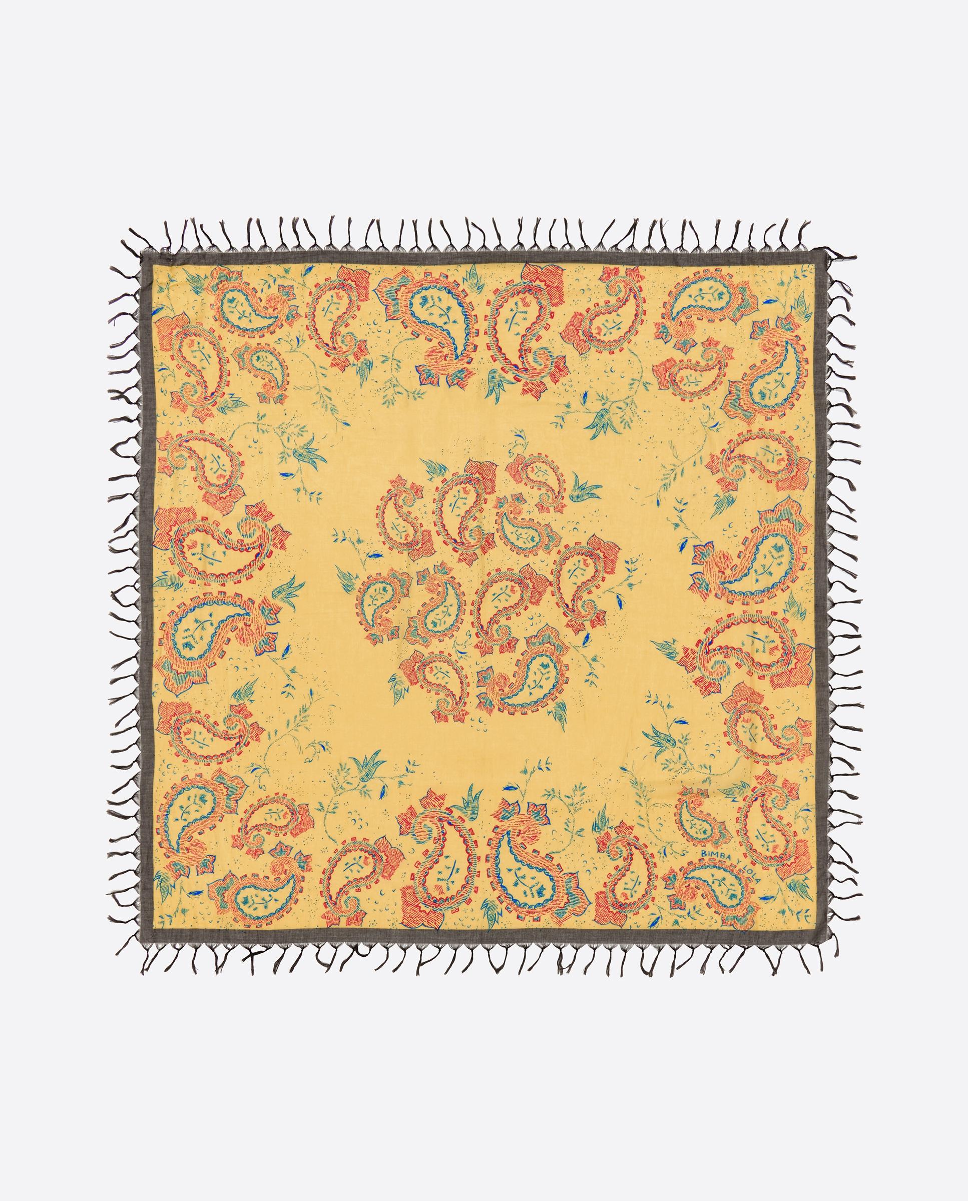 Imagem 0 de Lenço com Estampado Paisley e Franjas