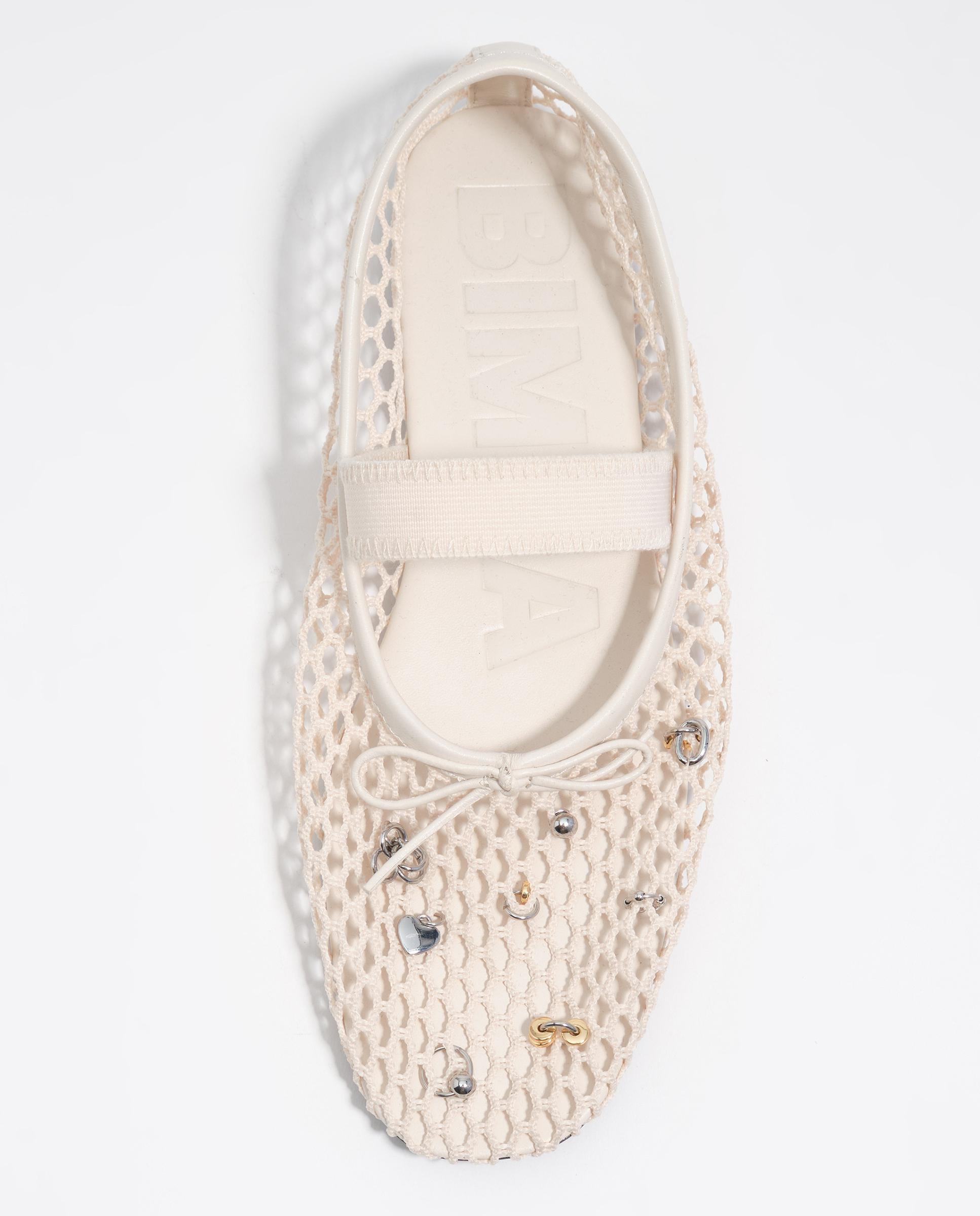 Sabrinas Rasas Efeito Rede com Tira Elástica Cru-4