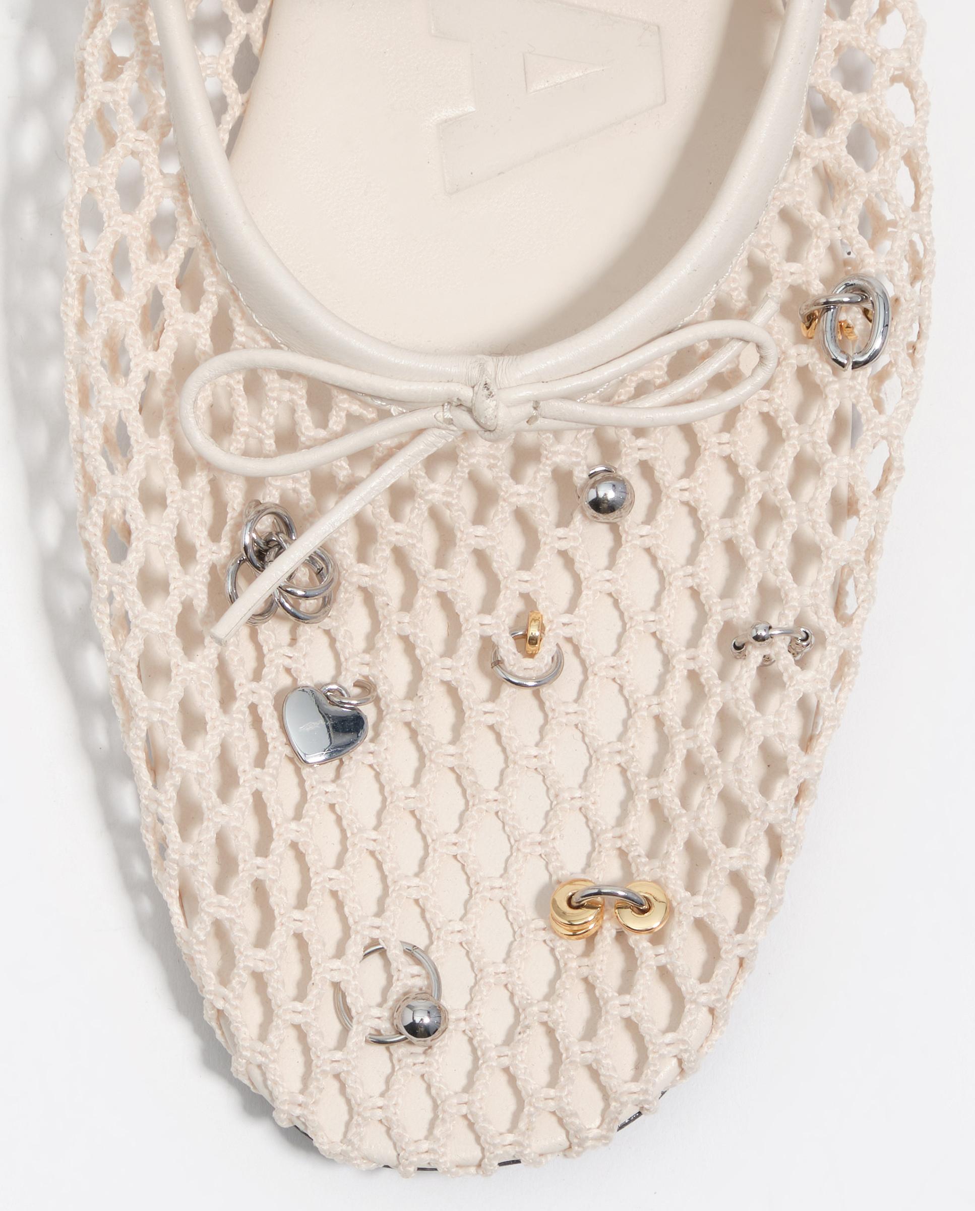 Sabrinas Rasas Efeito Rede com Tira Elástica Cru-5