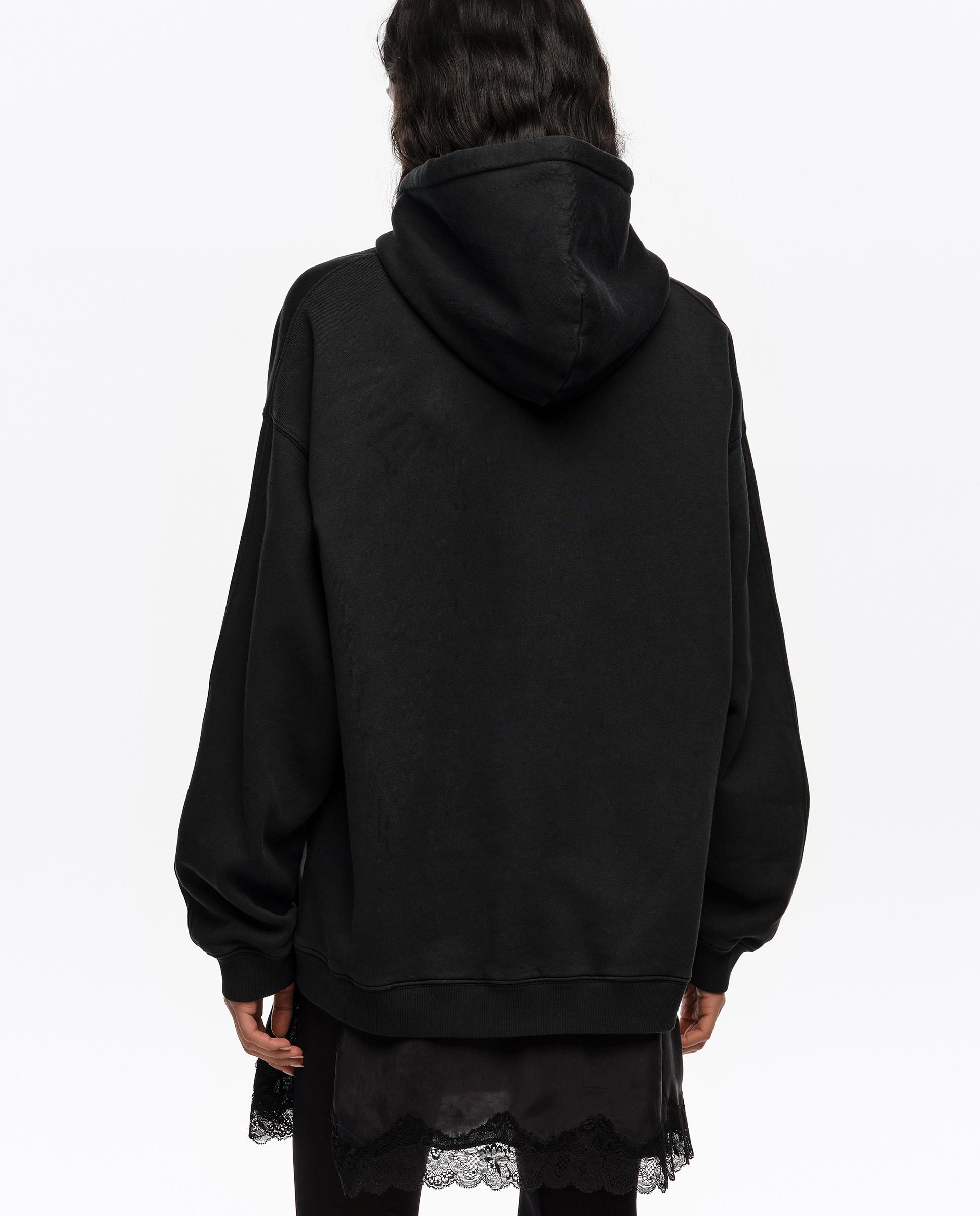 Sweatshirt com Capuz e Logo Preto-4