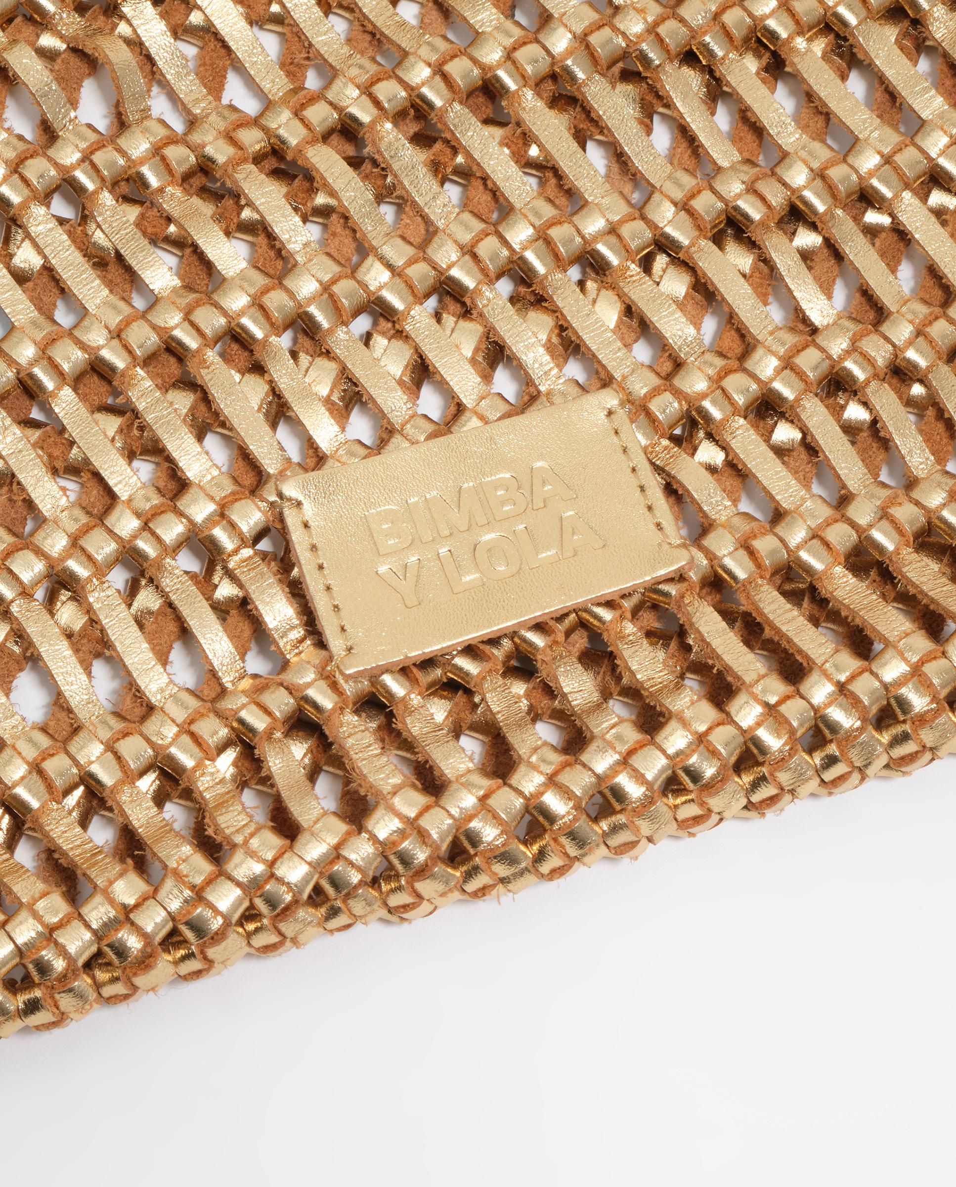 Mala de Mão Pequena 100% Pele com Fecho Zip Dourado-2