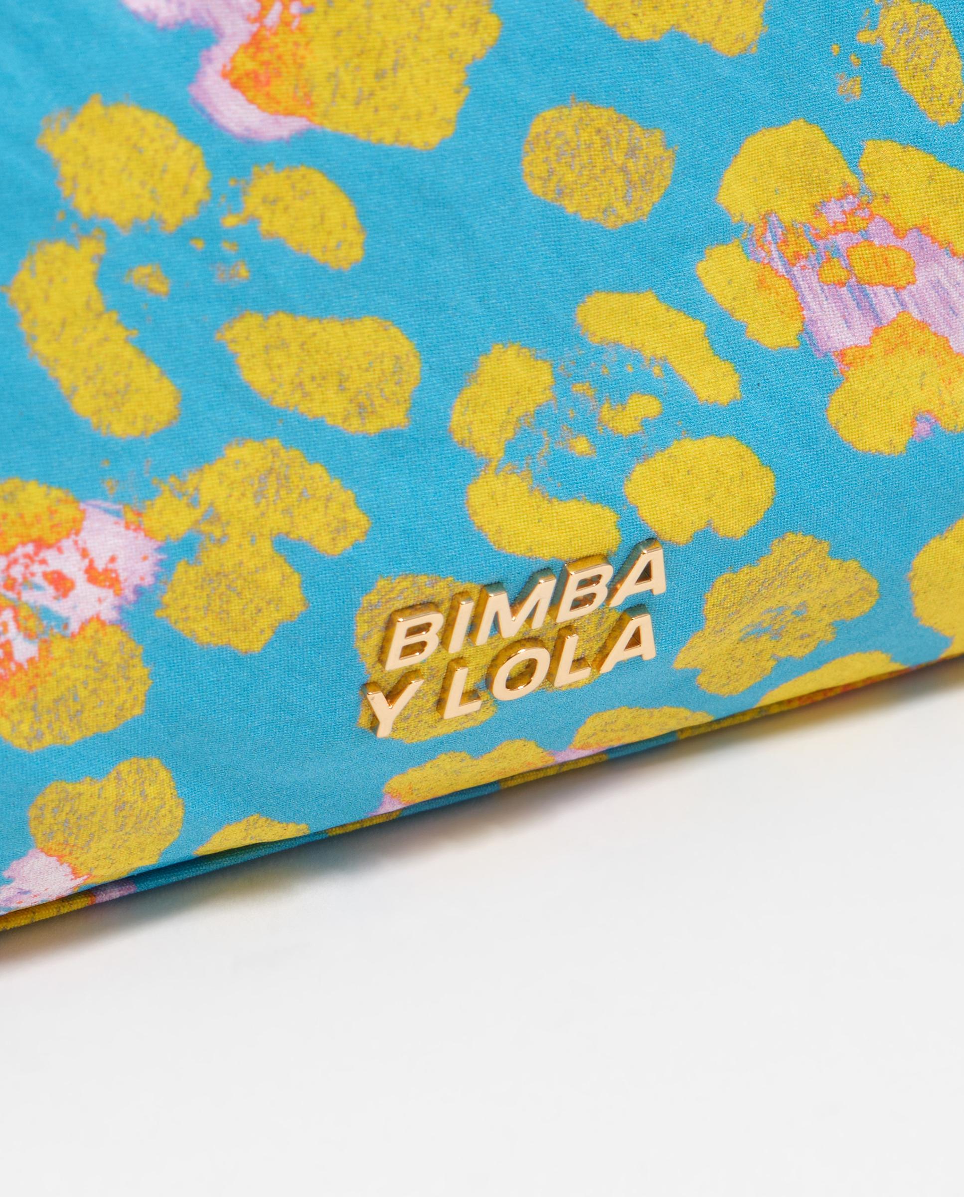 Necessaire Pequeno com Estampado Animal Print Azul-2