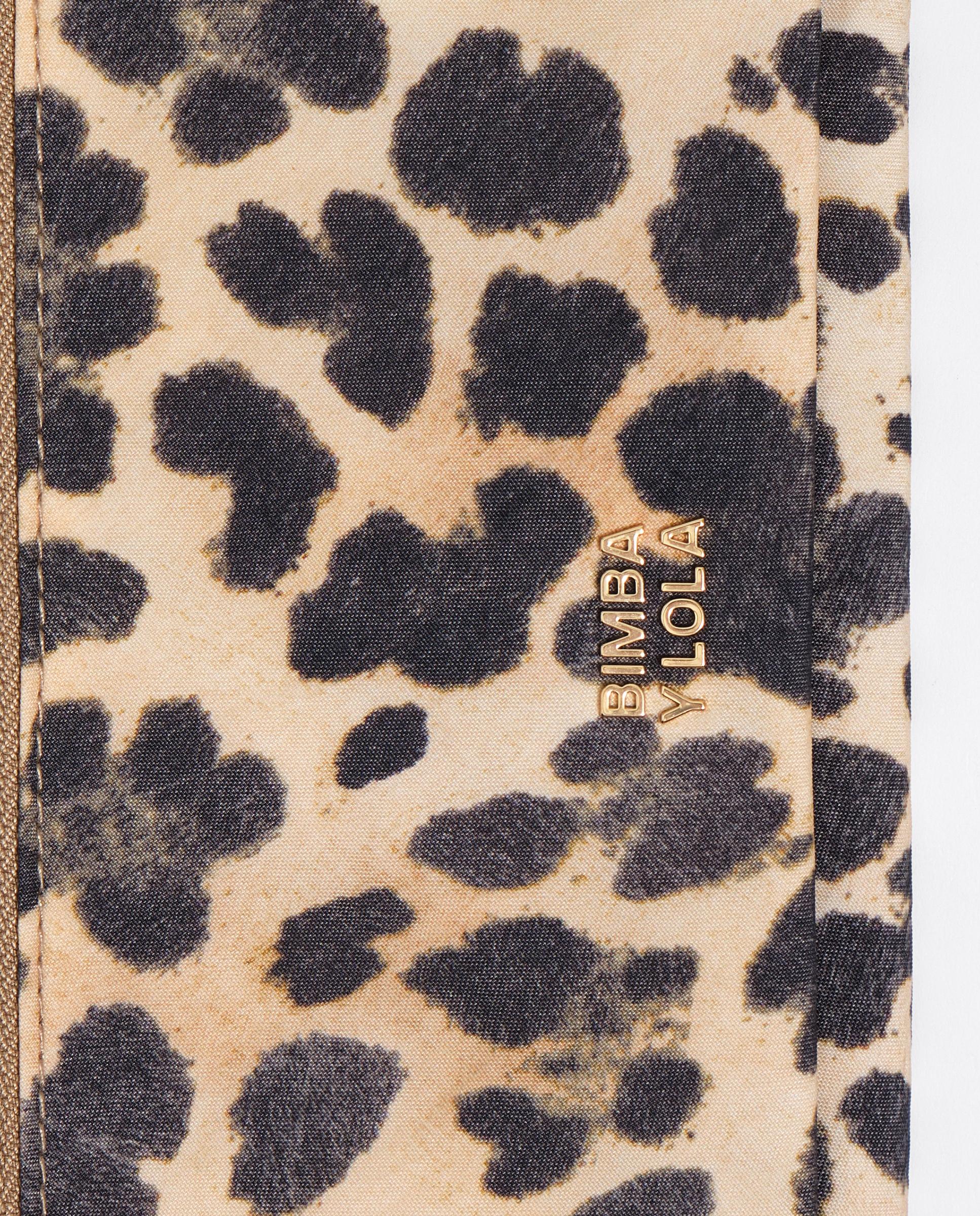Carteira com Estampado de Leopardo Castanho-2