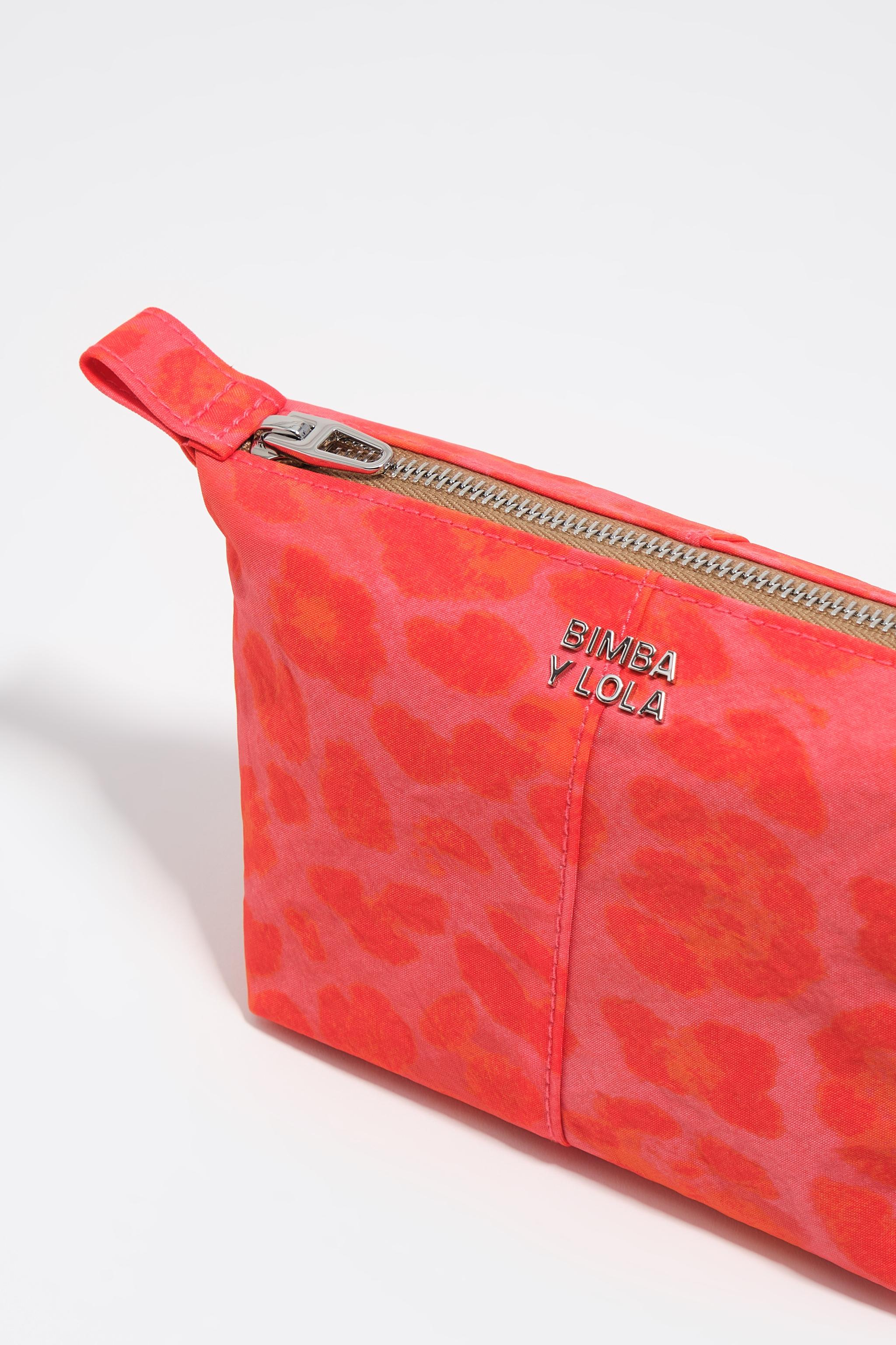 Necessaire com Estampado de Leopardo Rosa-2