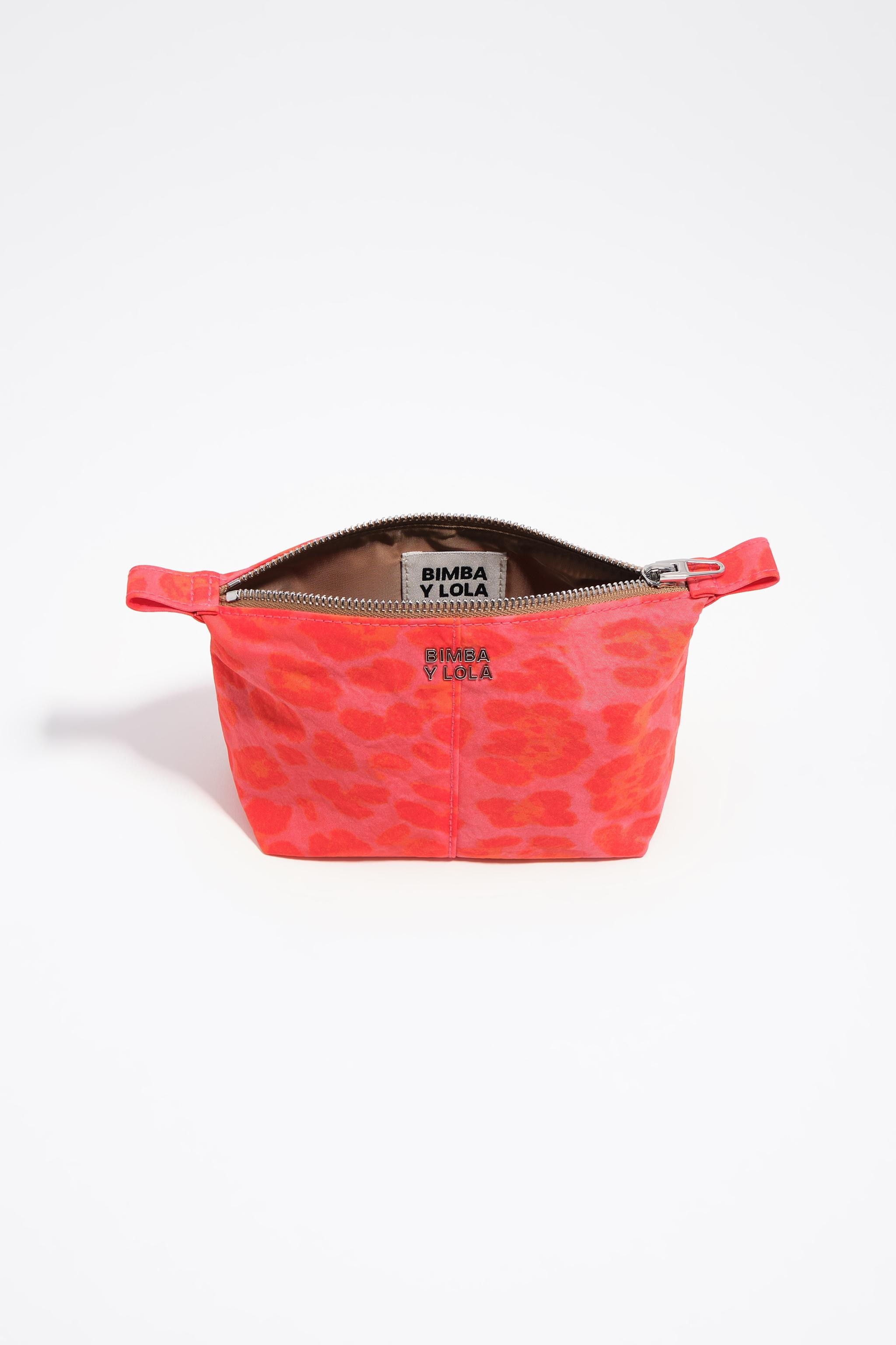 Necessaire com Estampado de Leopardo Rosa-3