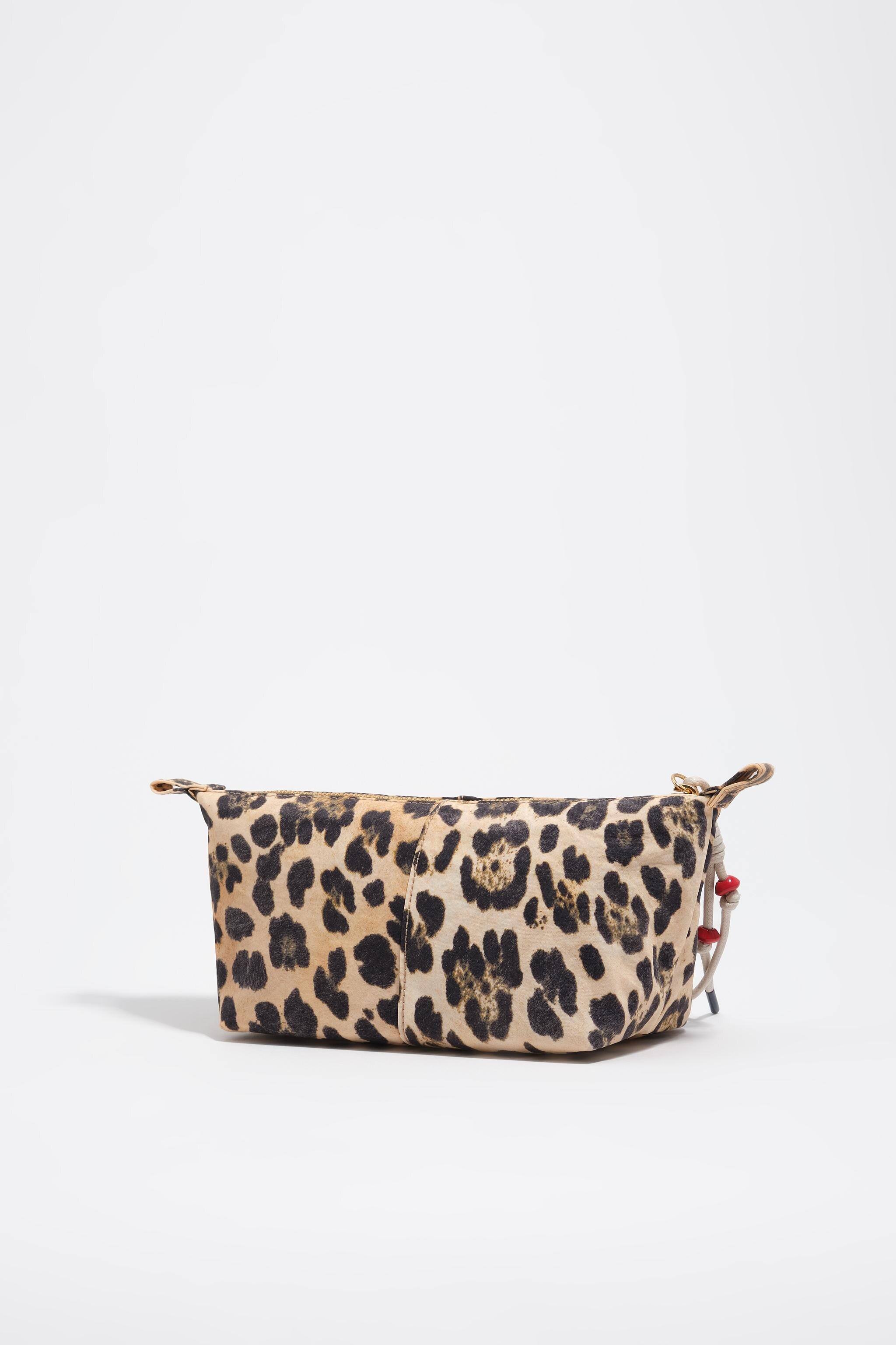 Necessaire com Estampado de Leopardo Castanho-5