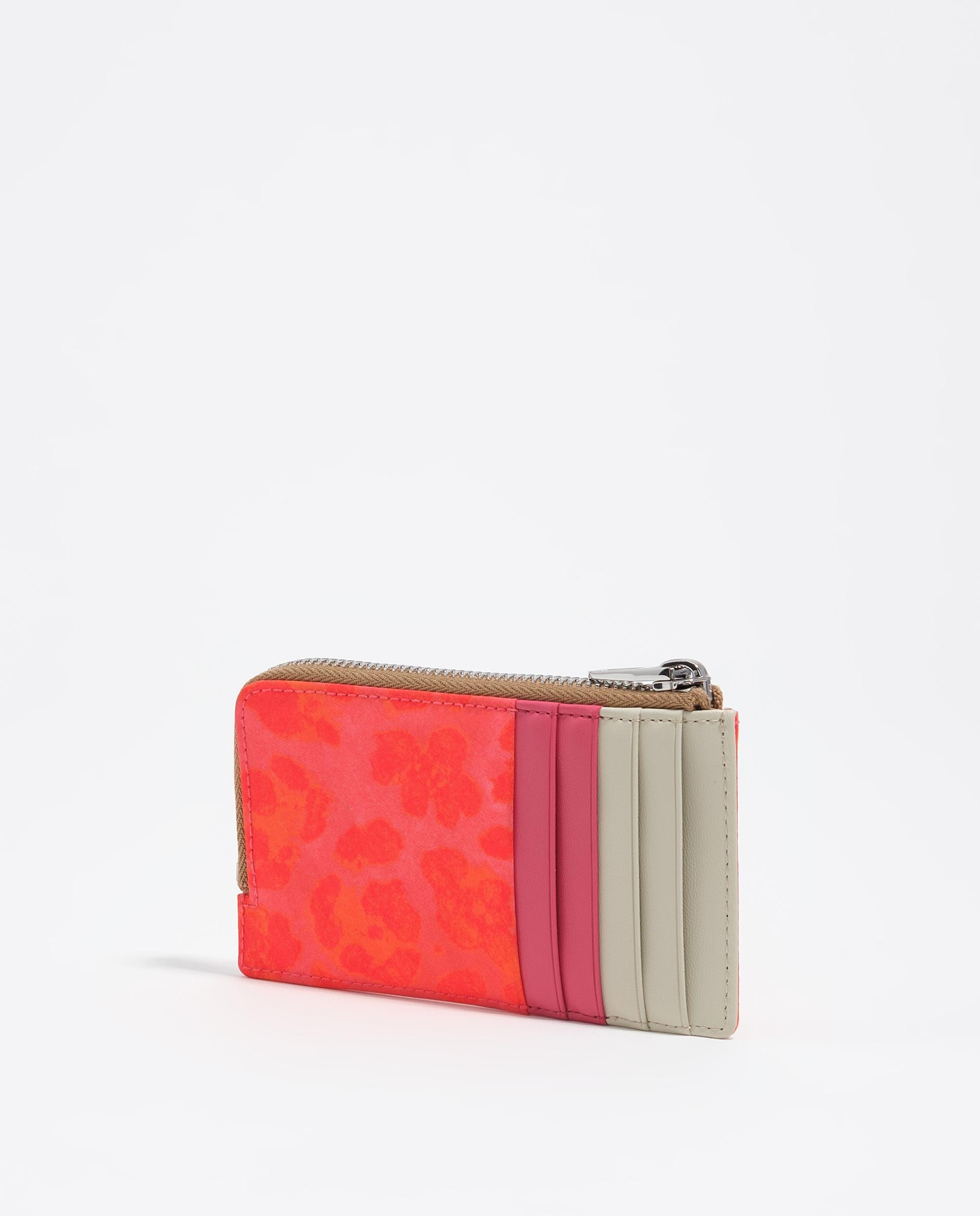 Porta-cartões com Estampado de Leopardo Rosa-4
