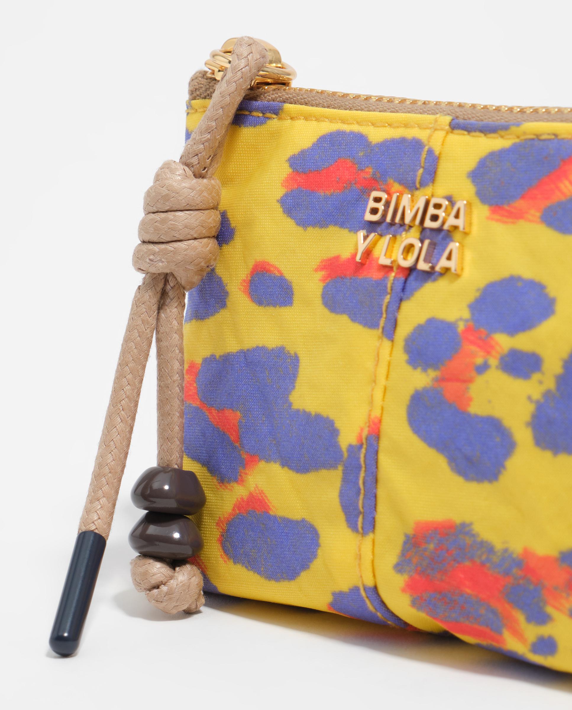 Porta-moedas com Estampado Animal Print Amarelo-2