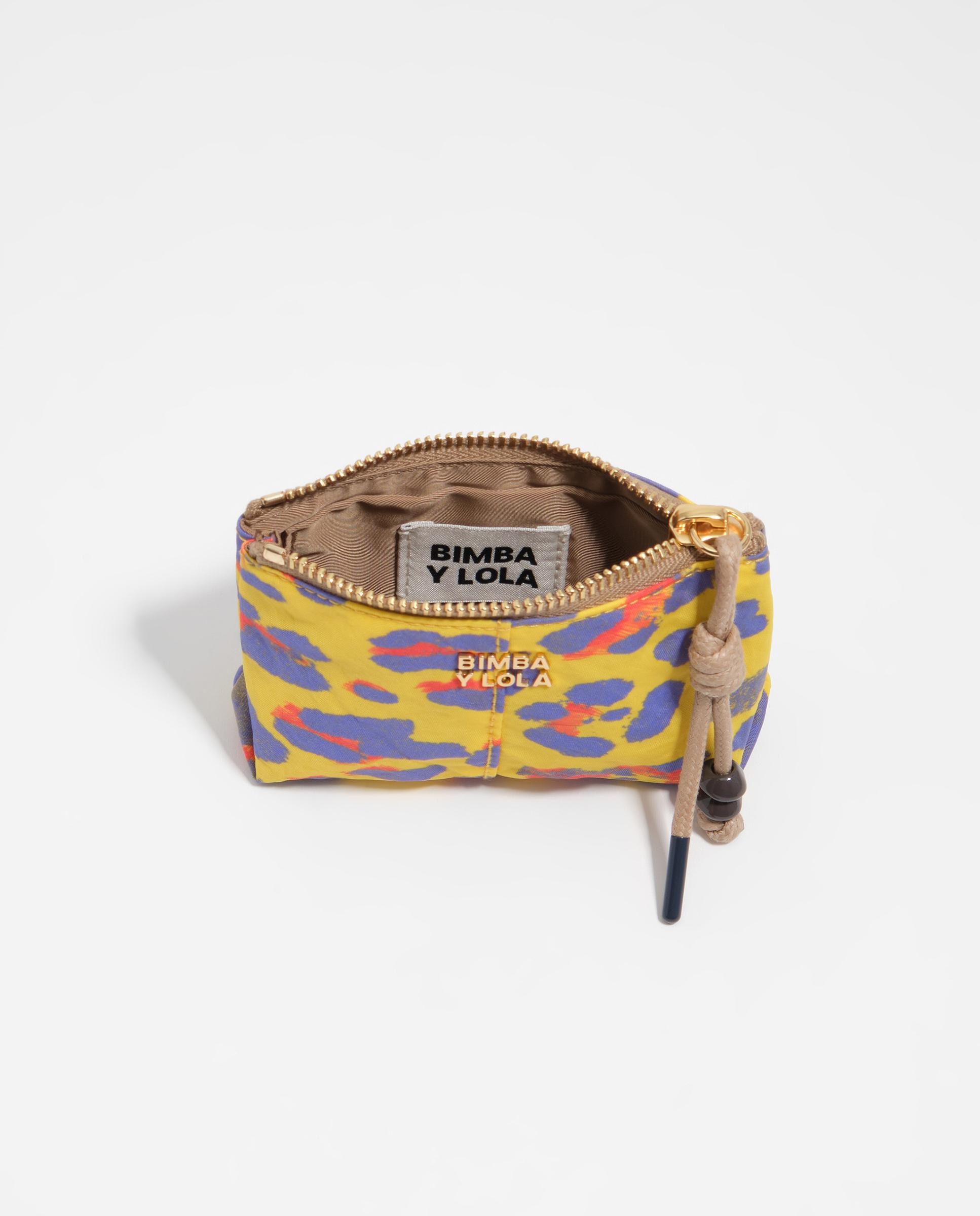 Porta-moedas com Estampado Animal Print Amarelo-3