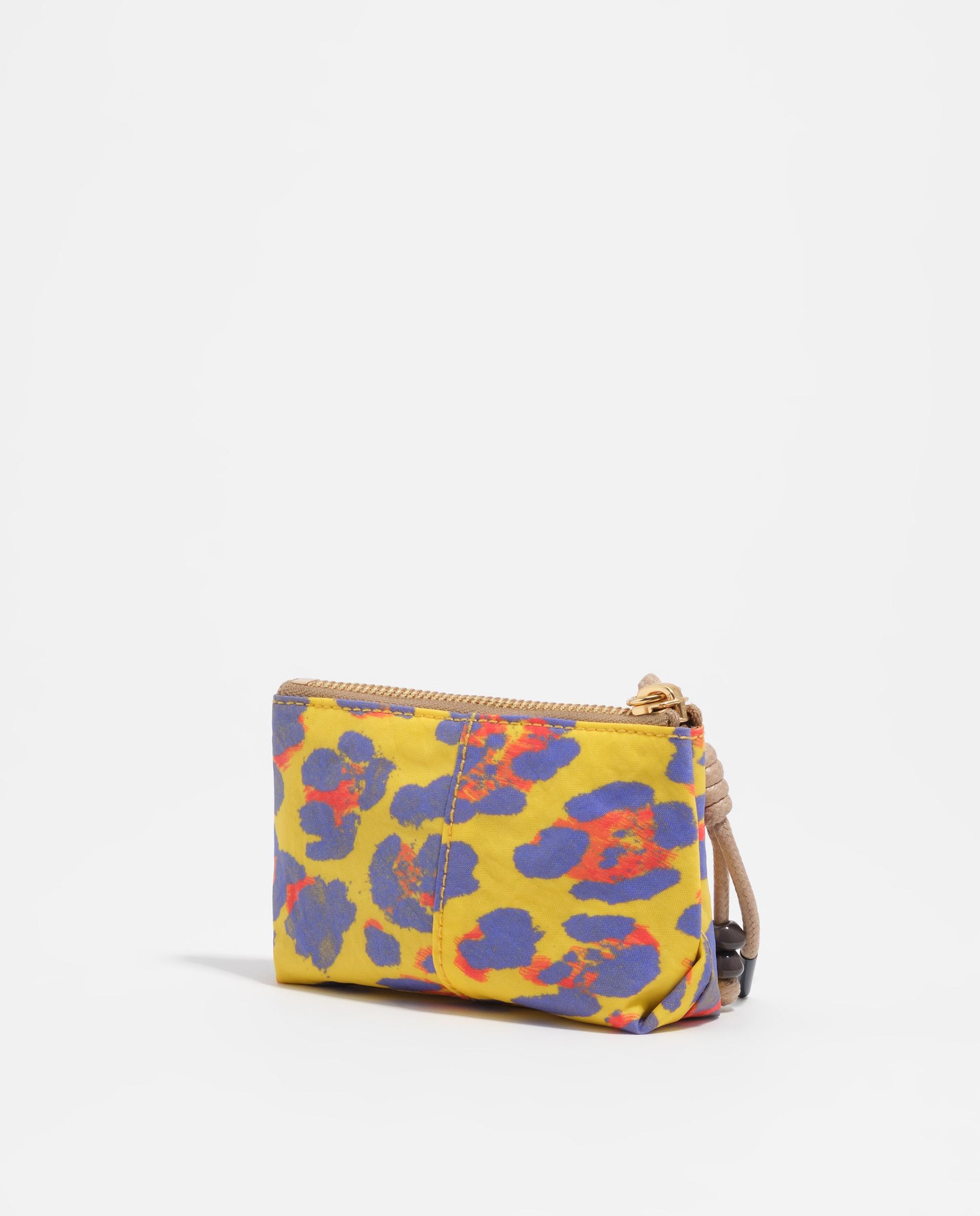 Porta-moedas com Estampado Animal Print Amarelo-4