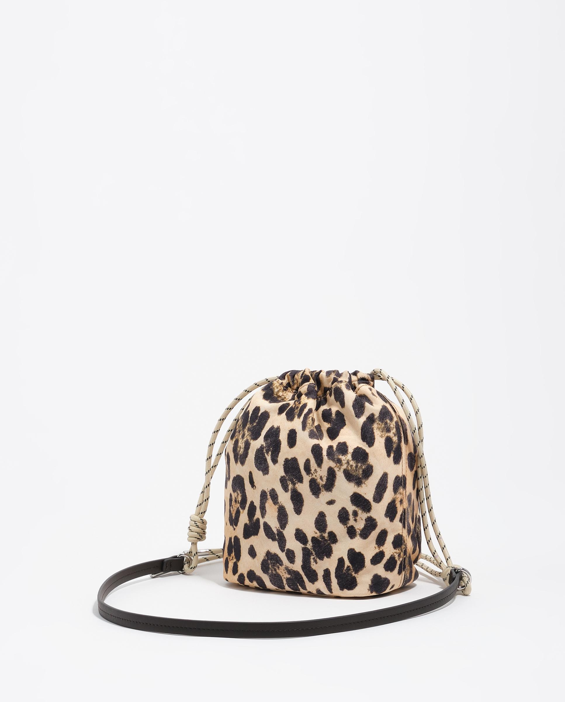 Mala a Tiracolo Mini de Nylon Leopardo Natural-4