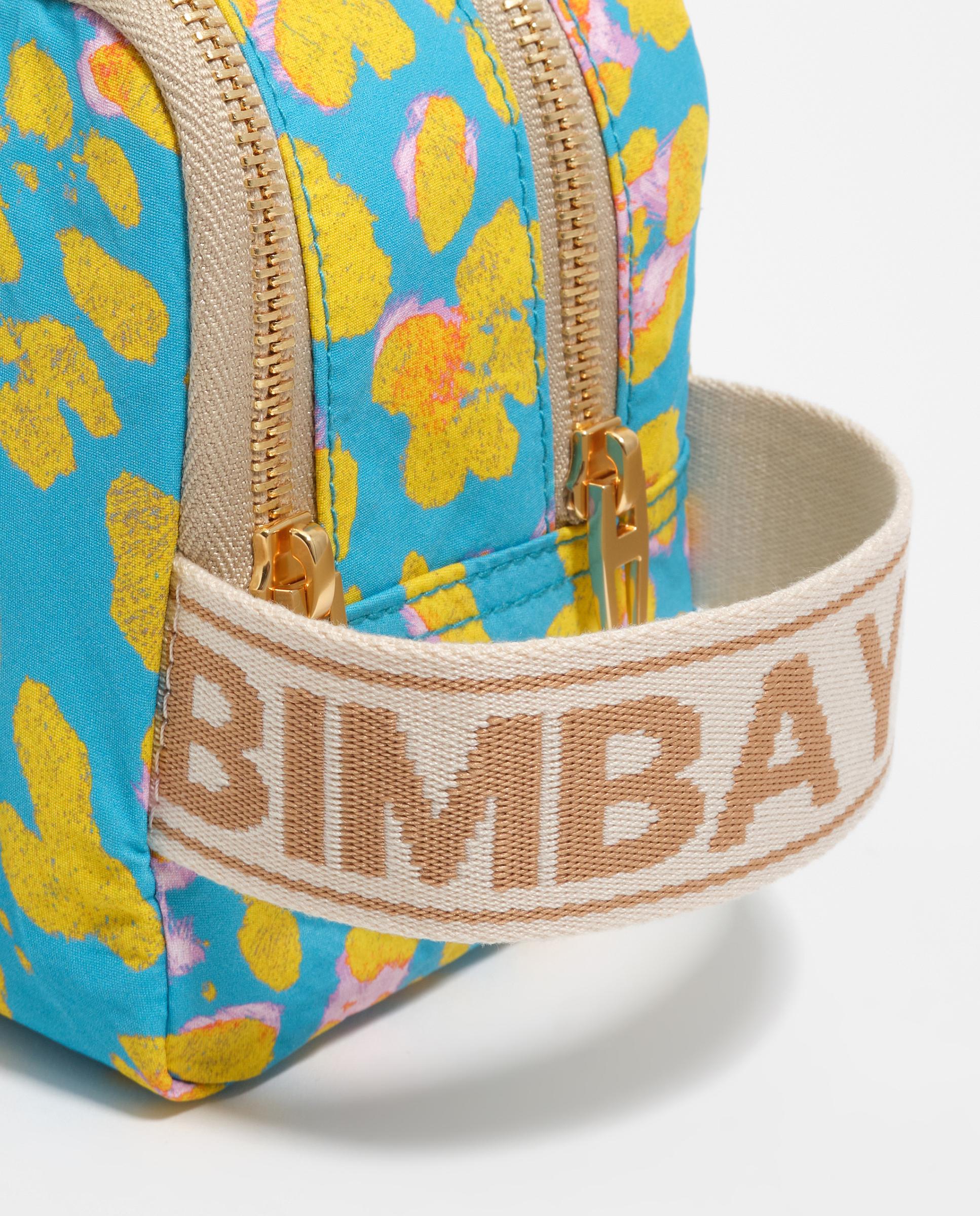 Necessaire com Estampado Animal Print e Alça de Mão Azul-4
