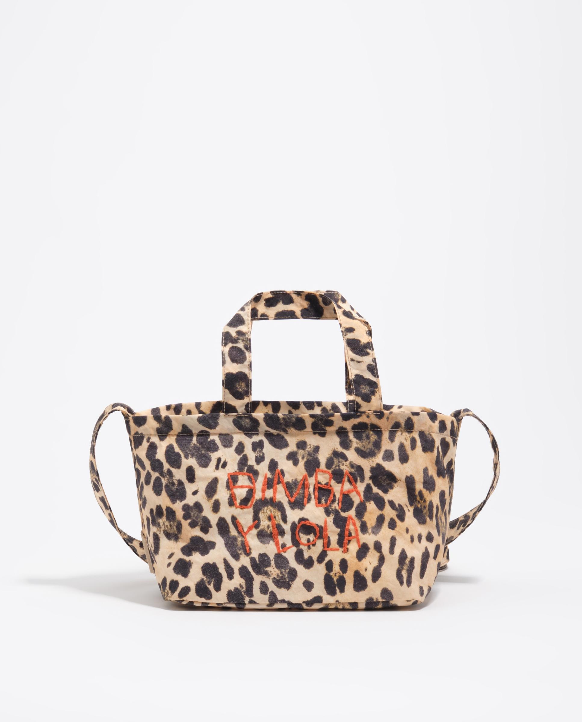 Imagem 0 de Mala de Mão Mini com Estampado de Leopardo
