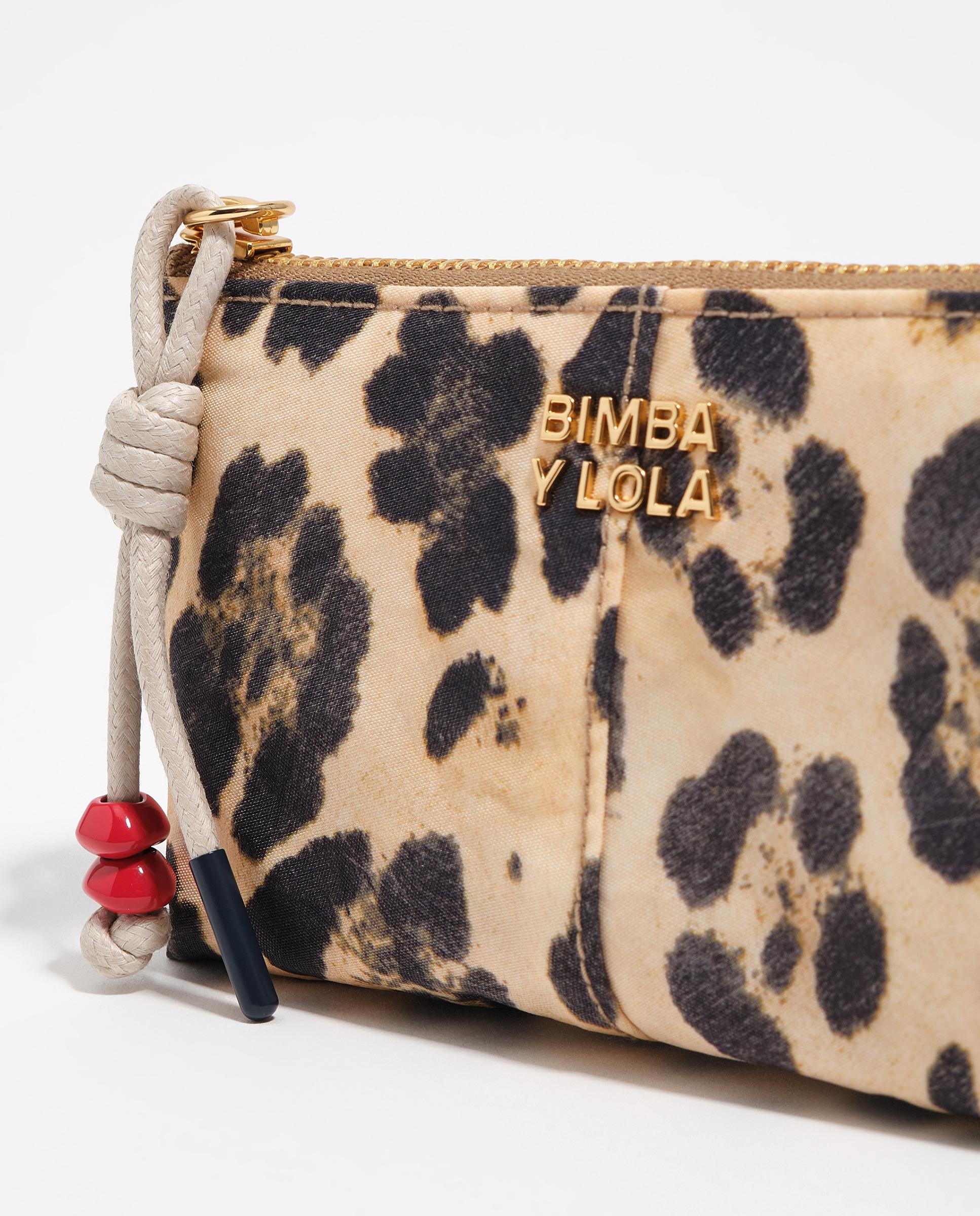 Porta-moedas em Nylon Leopardo Natural-2