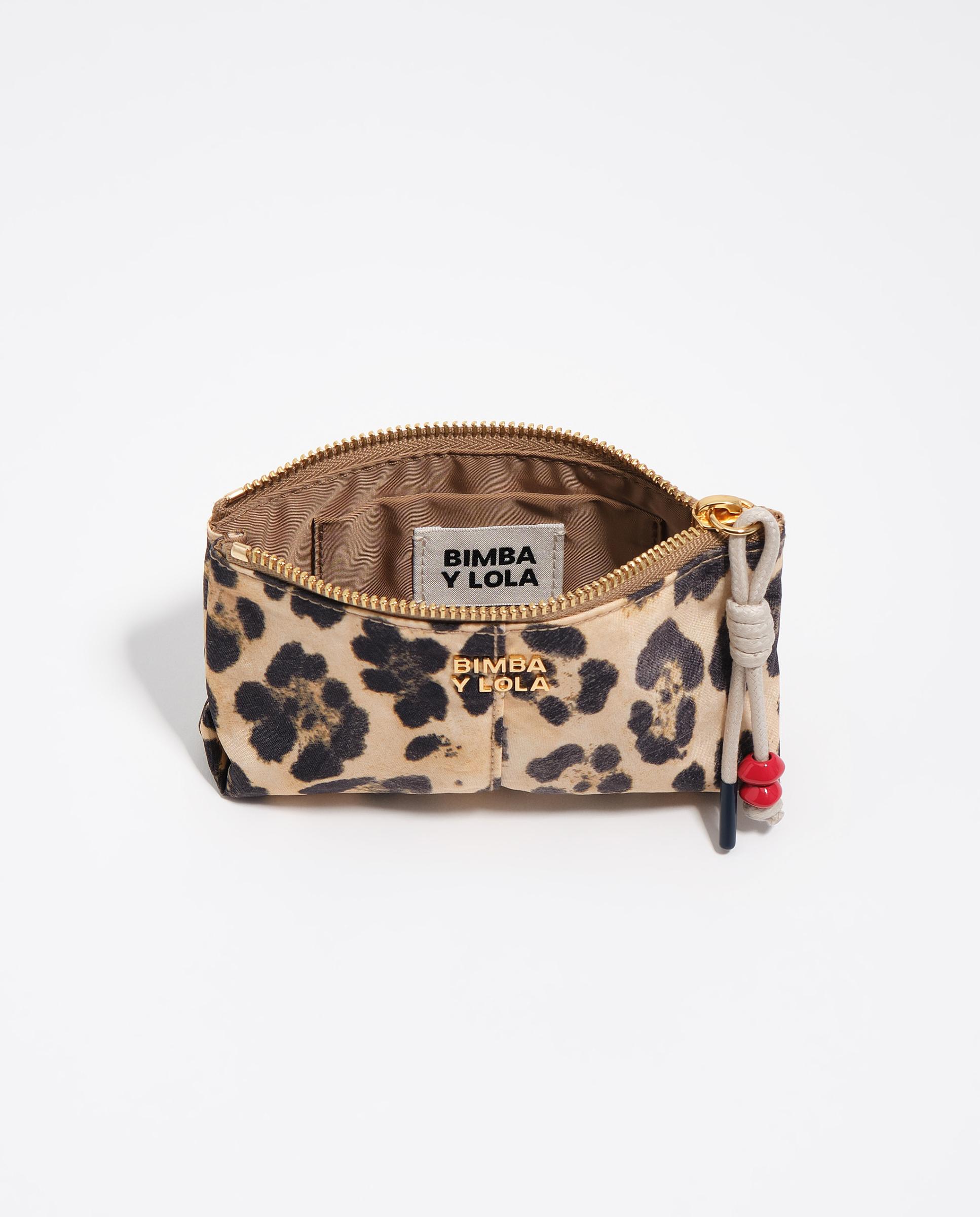 Porta-moedas em Nylon Leopardo Natural-3