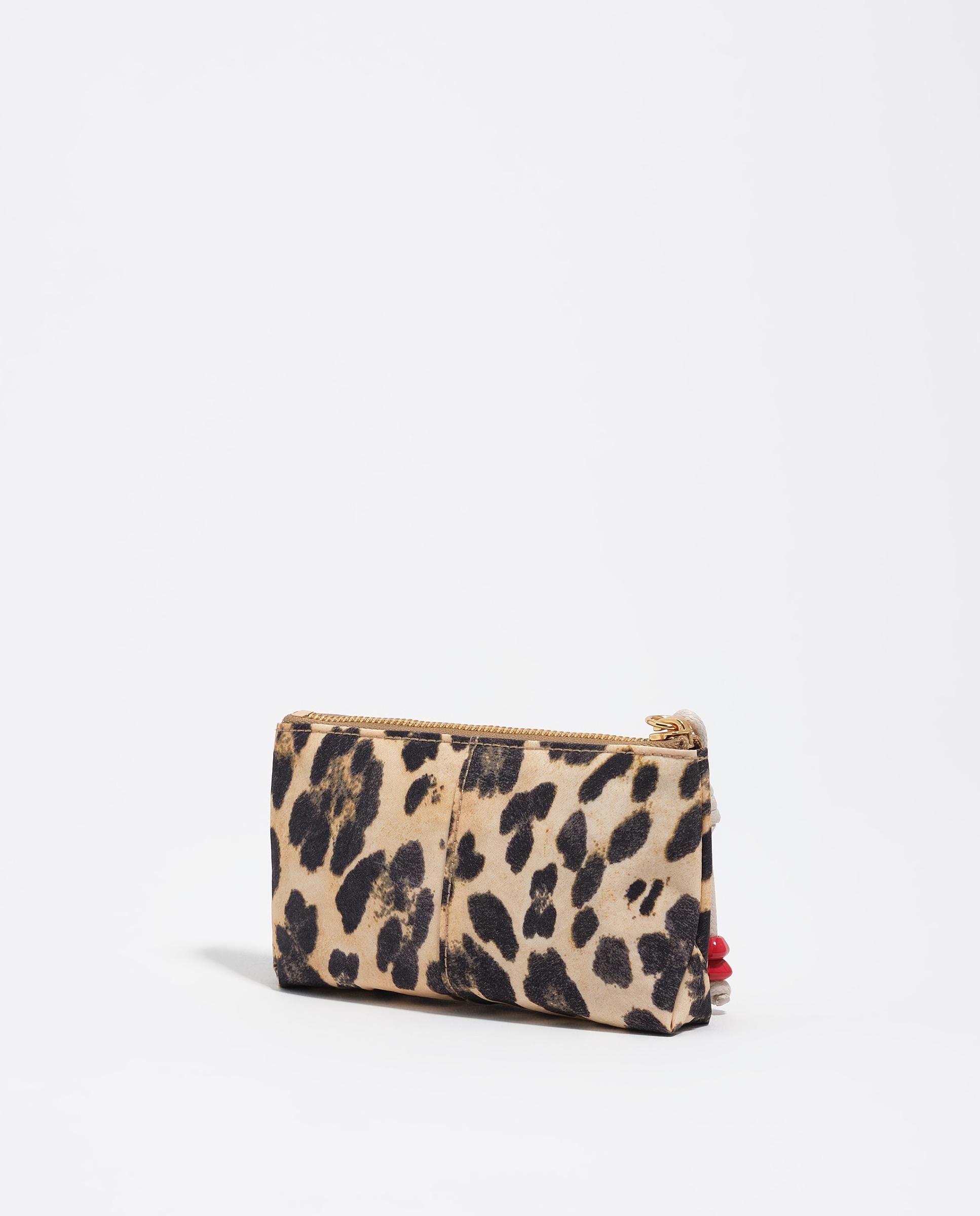 Porta-moedas em Nylon Leopardo Natural-4