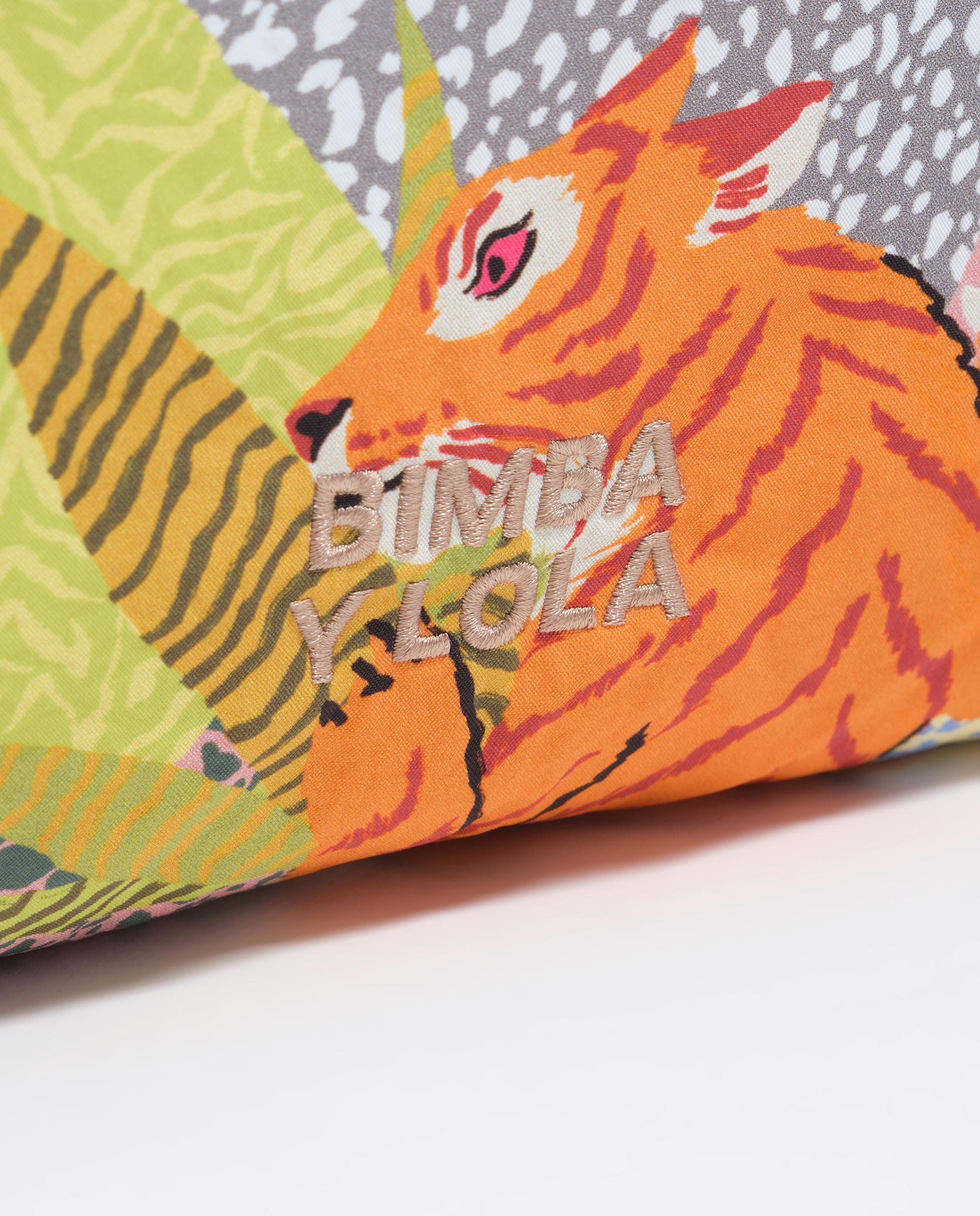 Necessaire Grande de Nylon Print Wild Amarelo-2